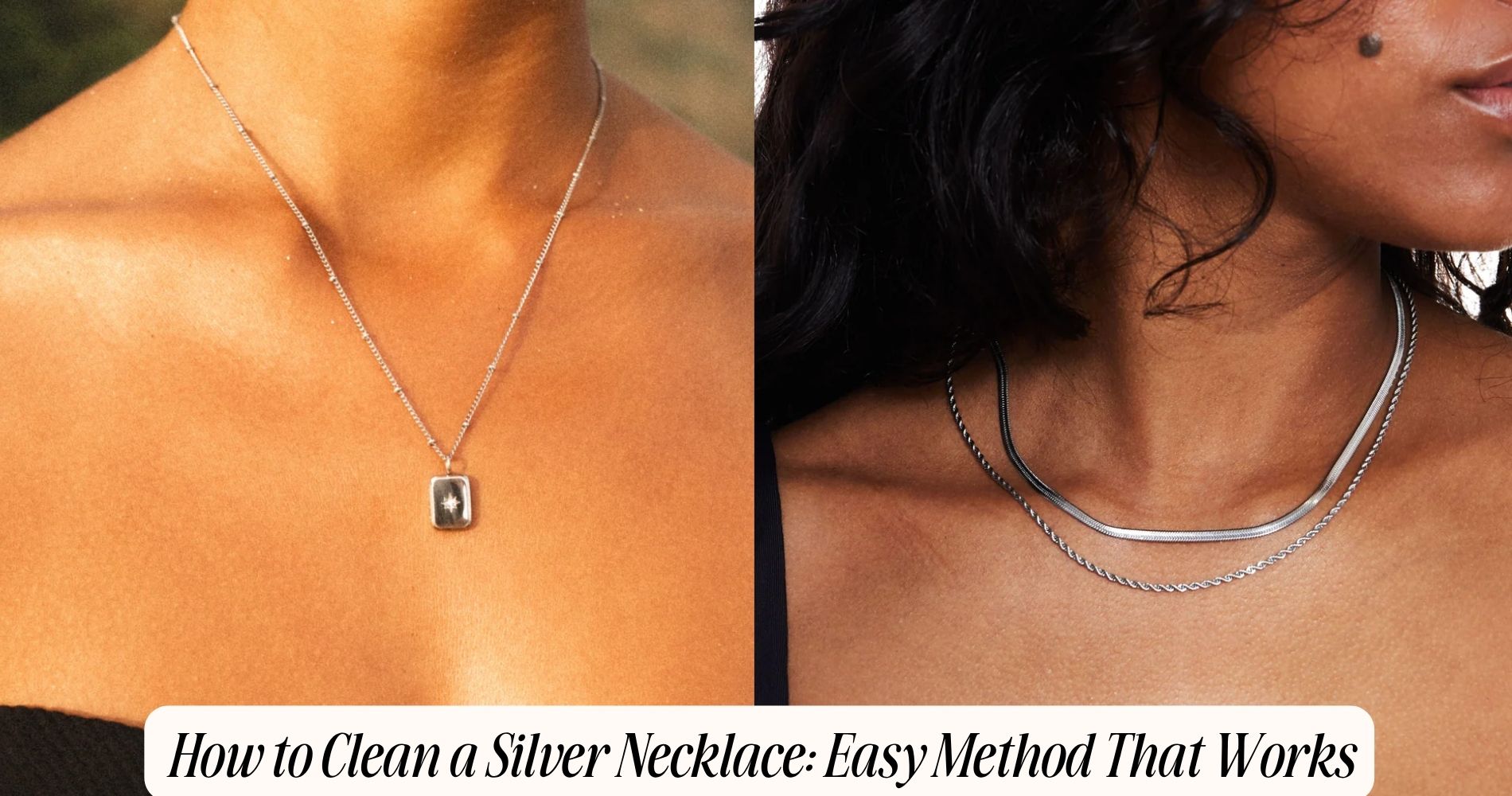 how to clean a silver necklace