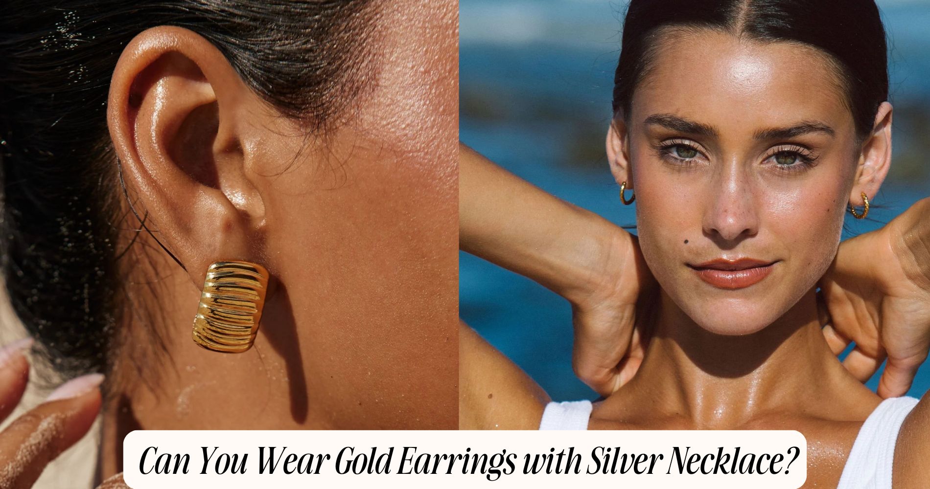 can you wear gold earrings with silver necklace