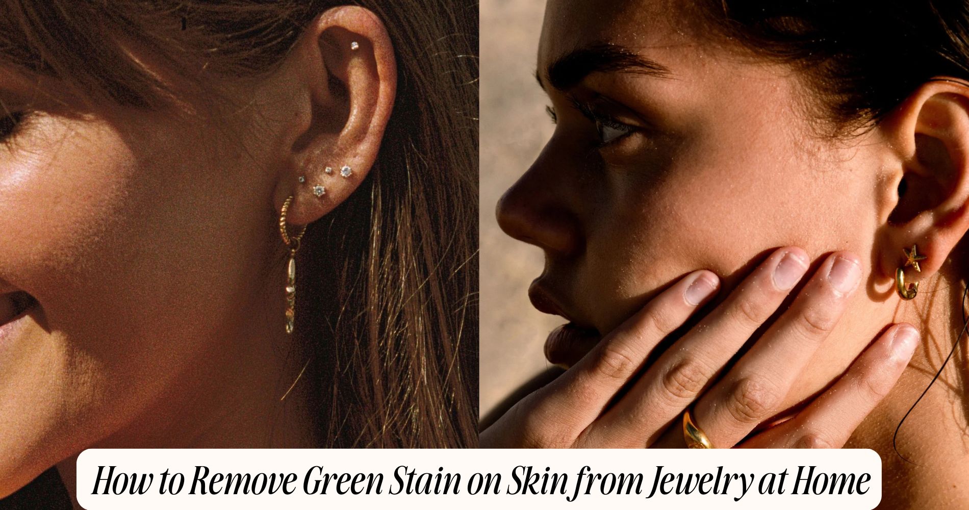 how to remove green stain on skin from jewelry