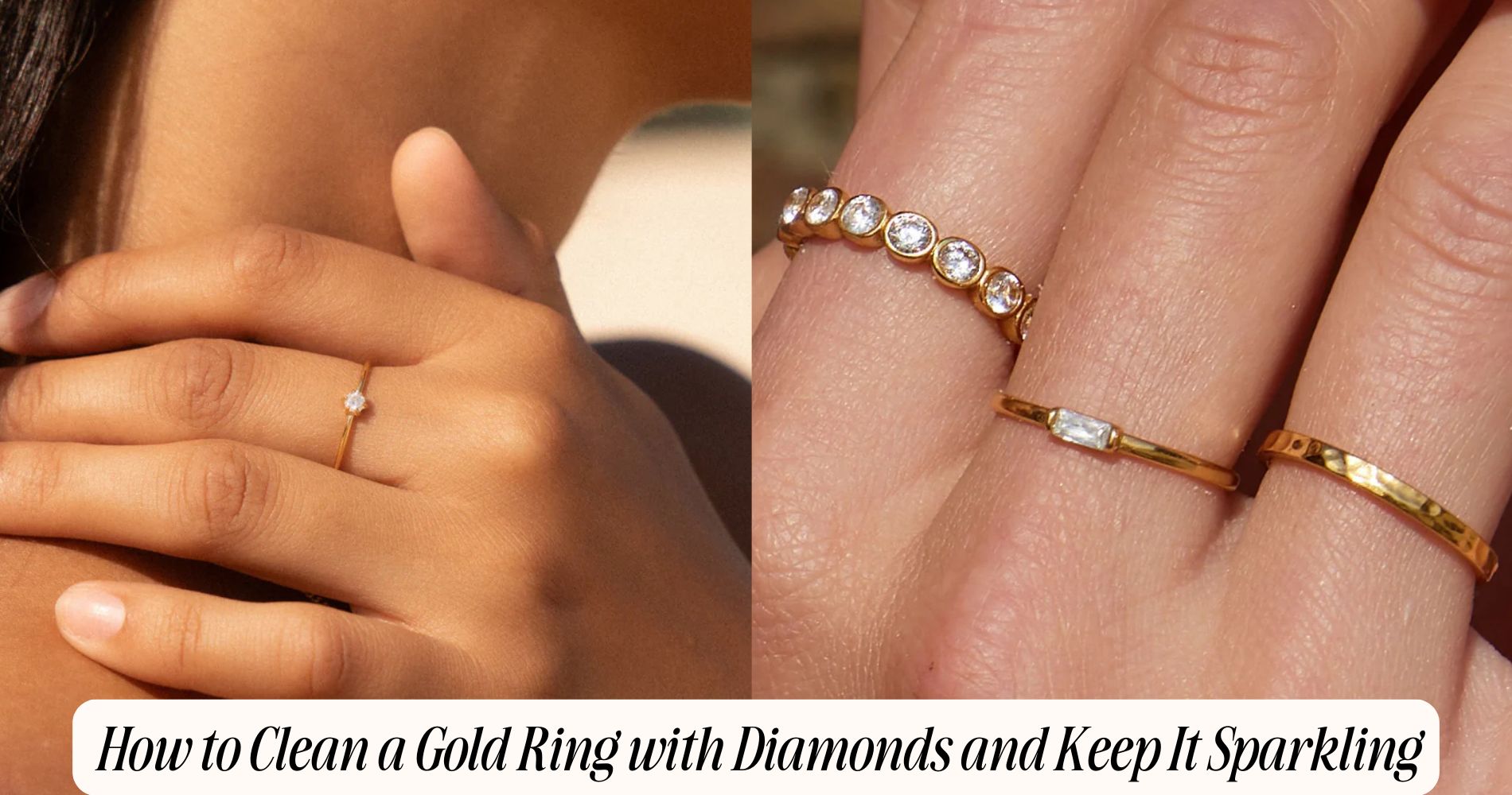 how to clean a gold ring with diamonds