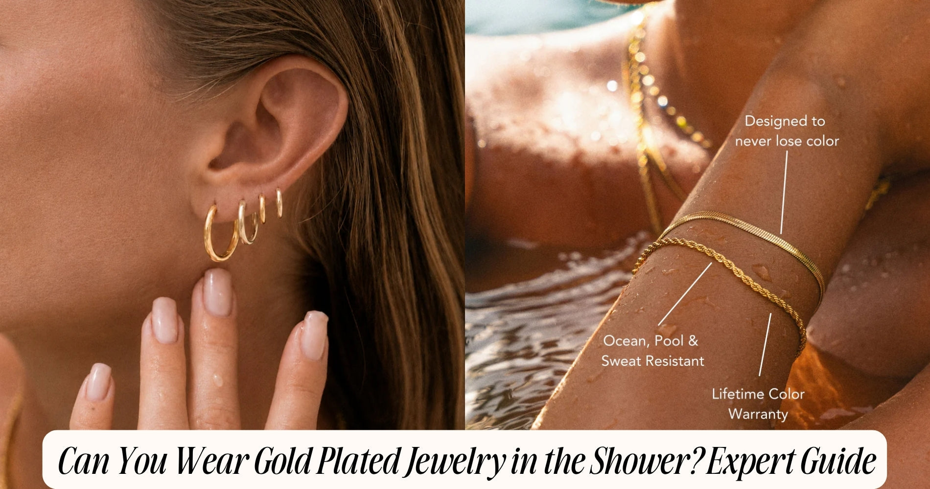 can you wear gold plated jewelry in the shower