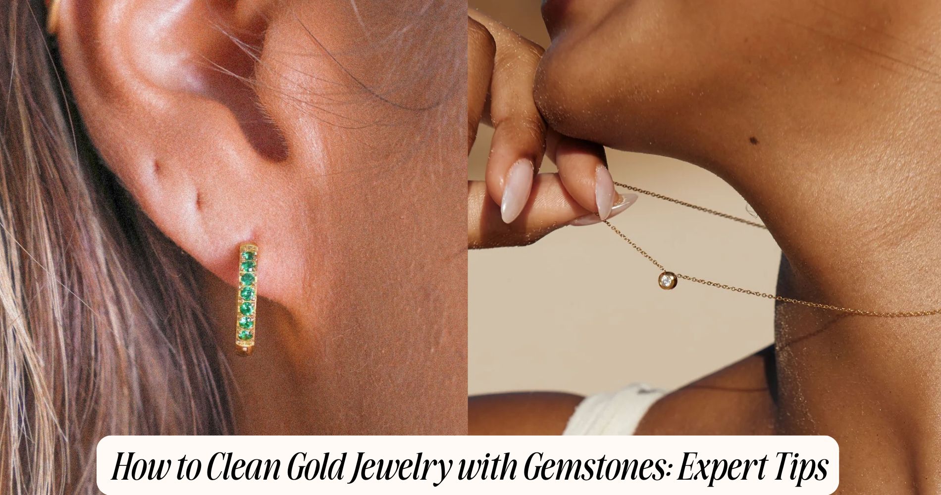 how to clean gold jewelry with gemstones