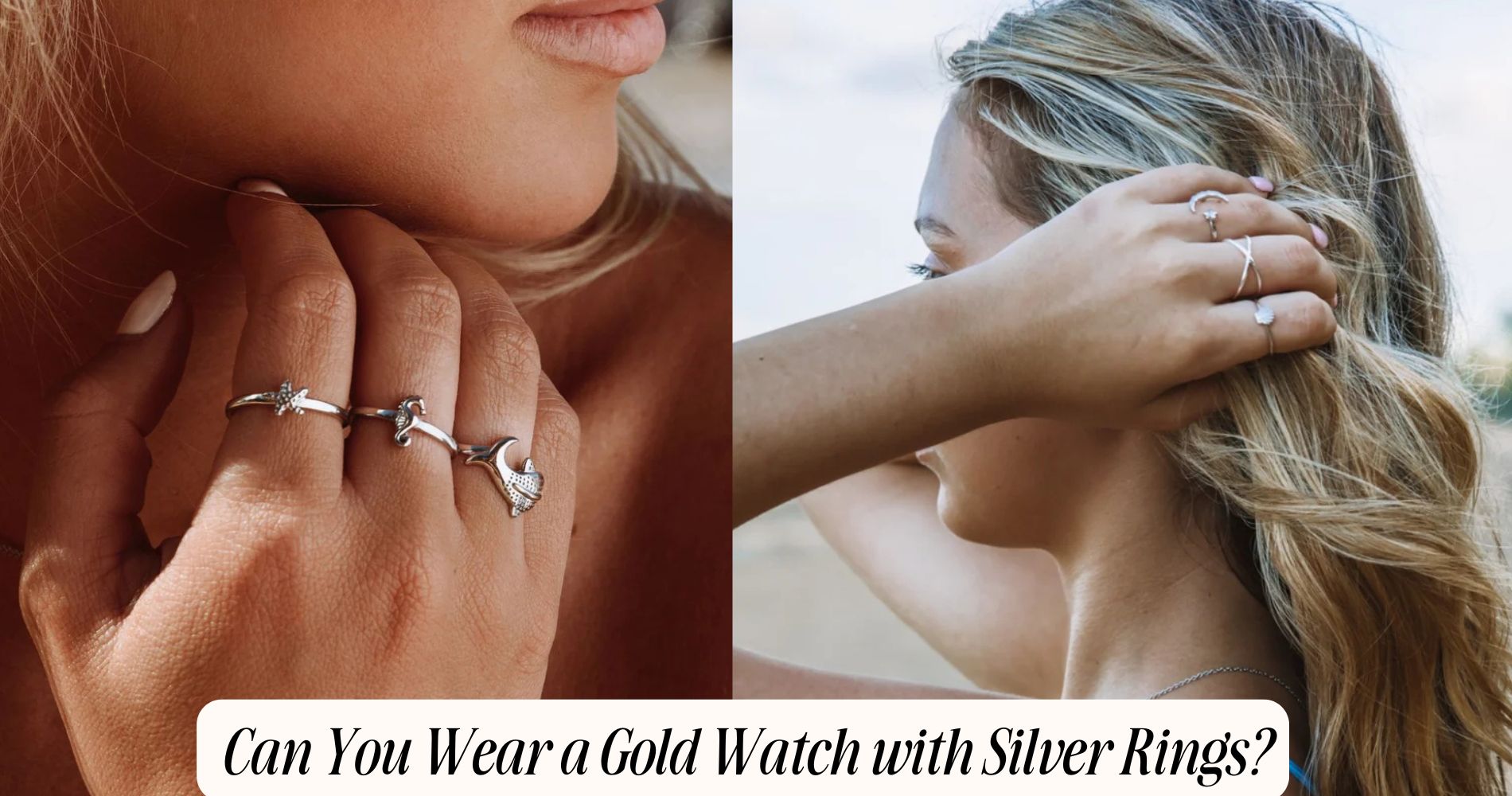 can you wear a gold watch with silver rings