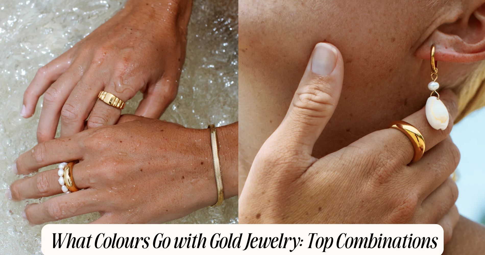what colours go with gold jewelry