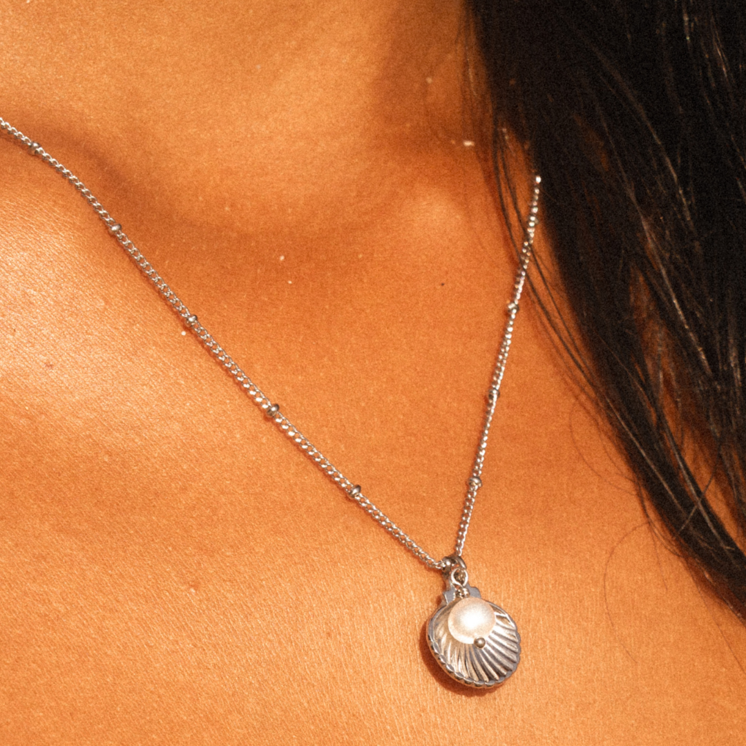 Silver Seashell Necklace