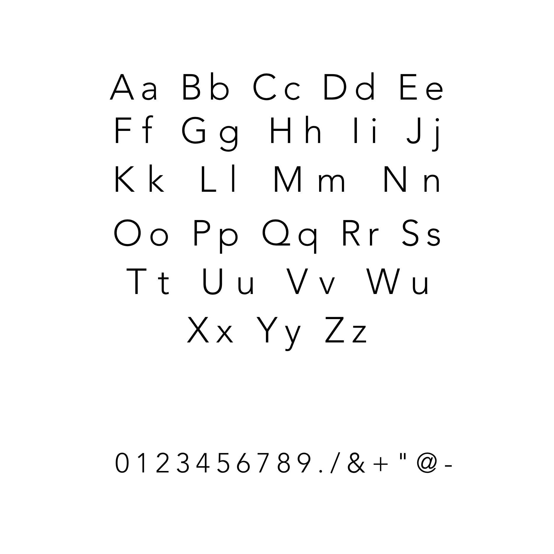 Avenir Letters