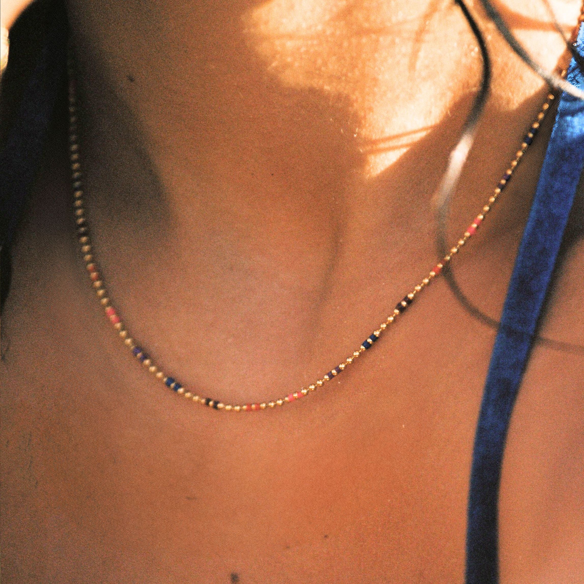 Bahia Choker Gold On Model