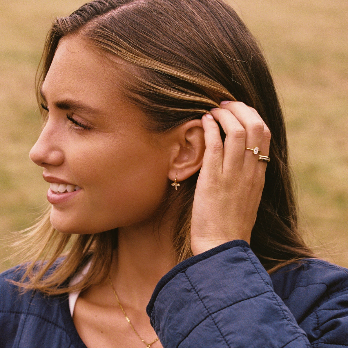 Cross Crystal Earrings