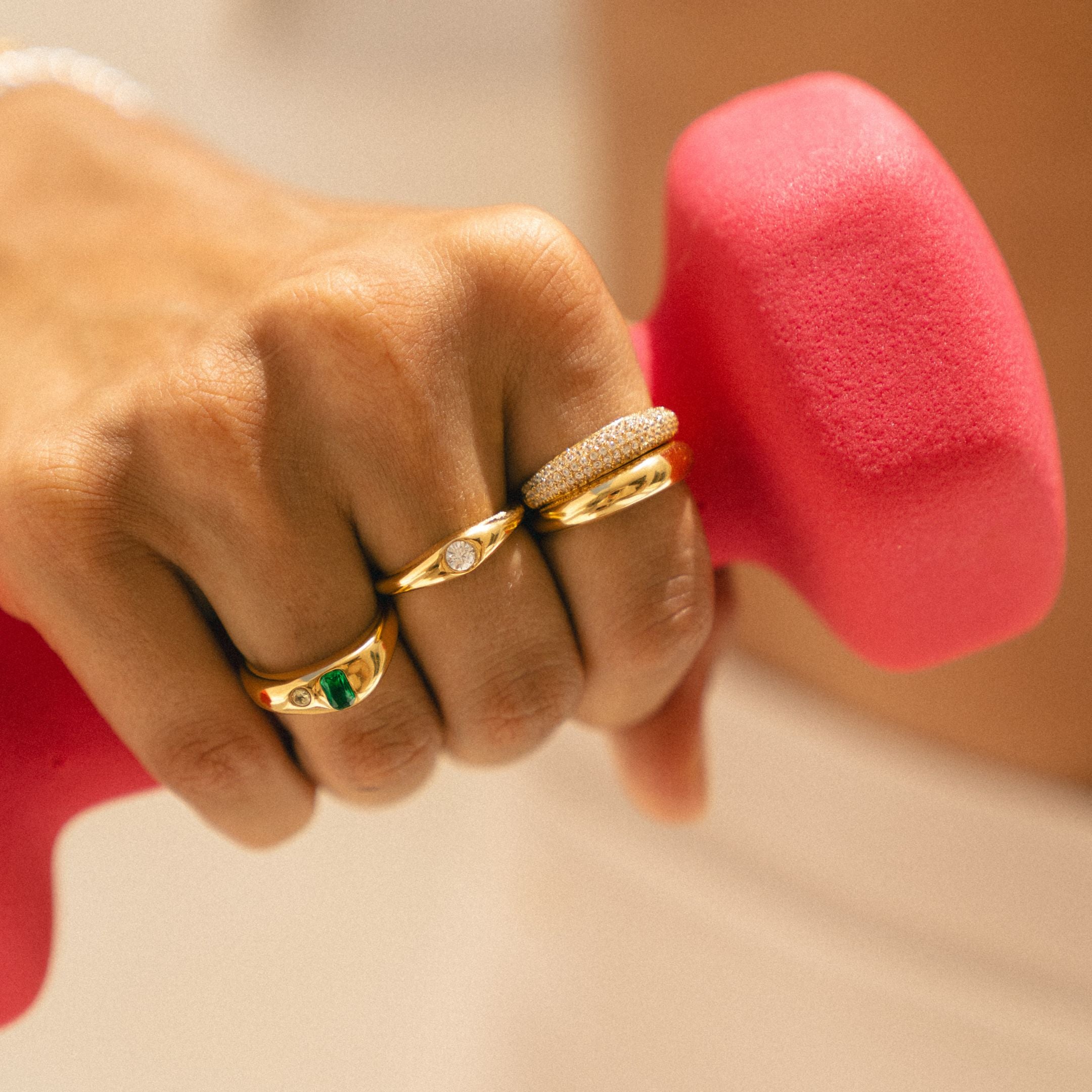 Double Gemstone Ring