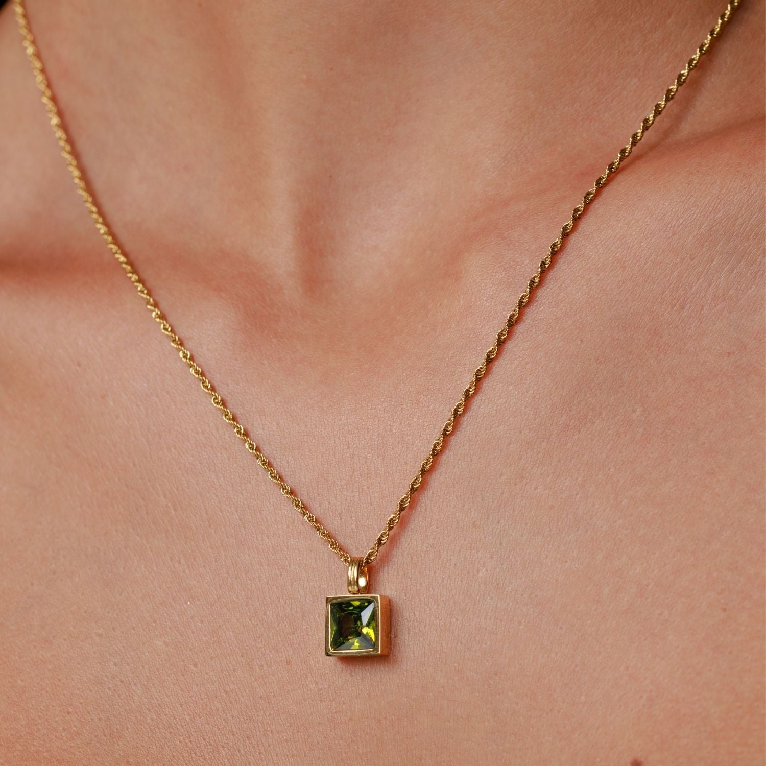 Emerald Necklace On Close Up