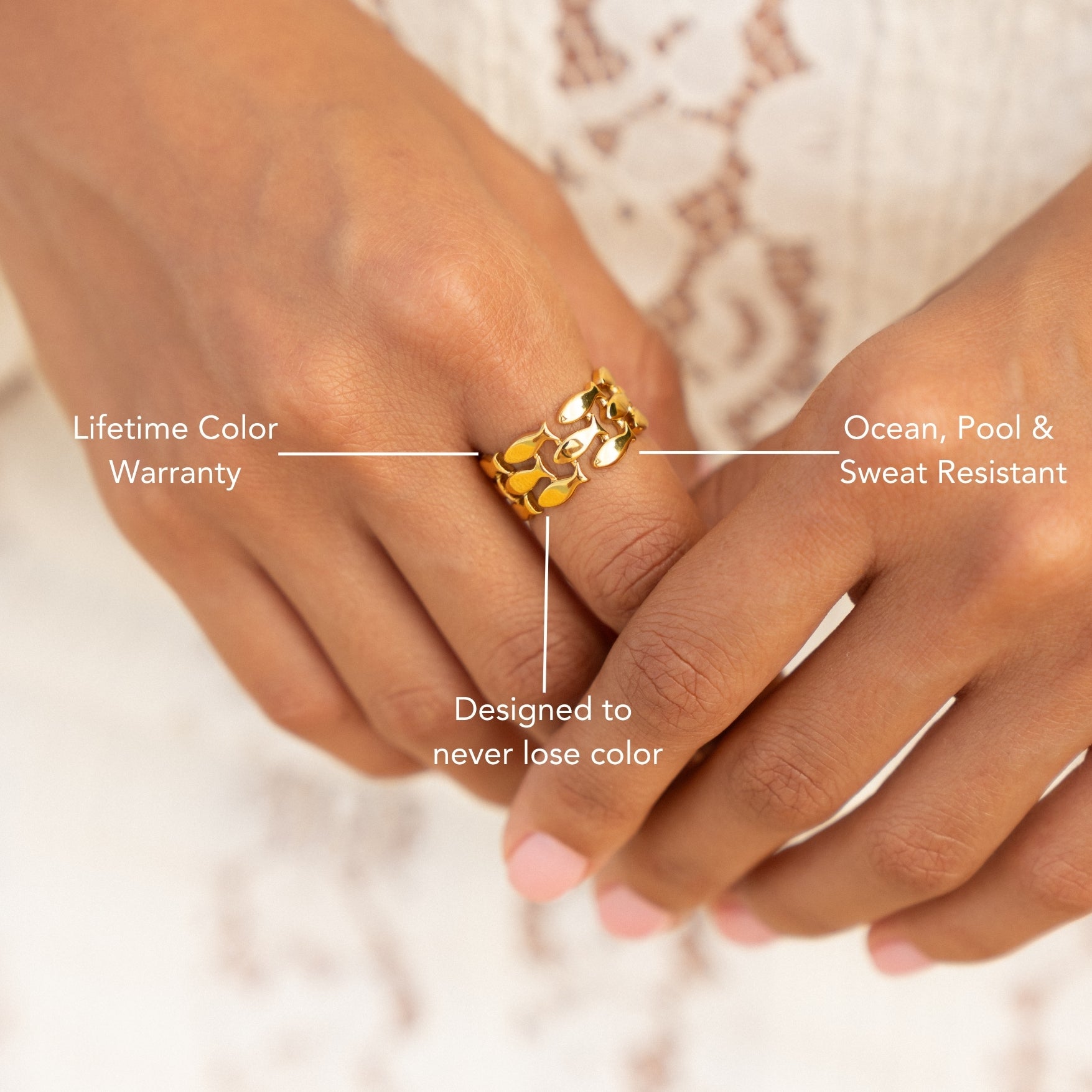 Fish Gold Statement Ring