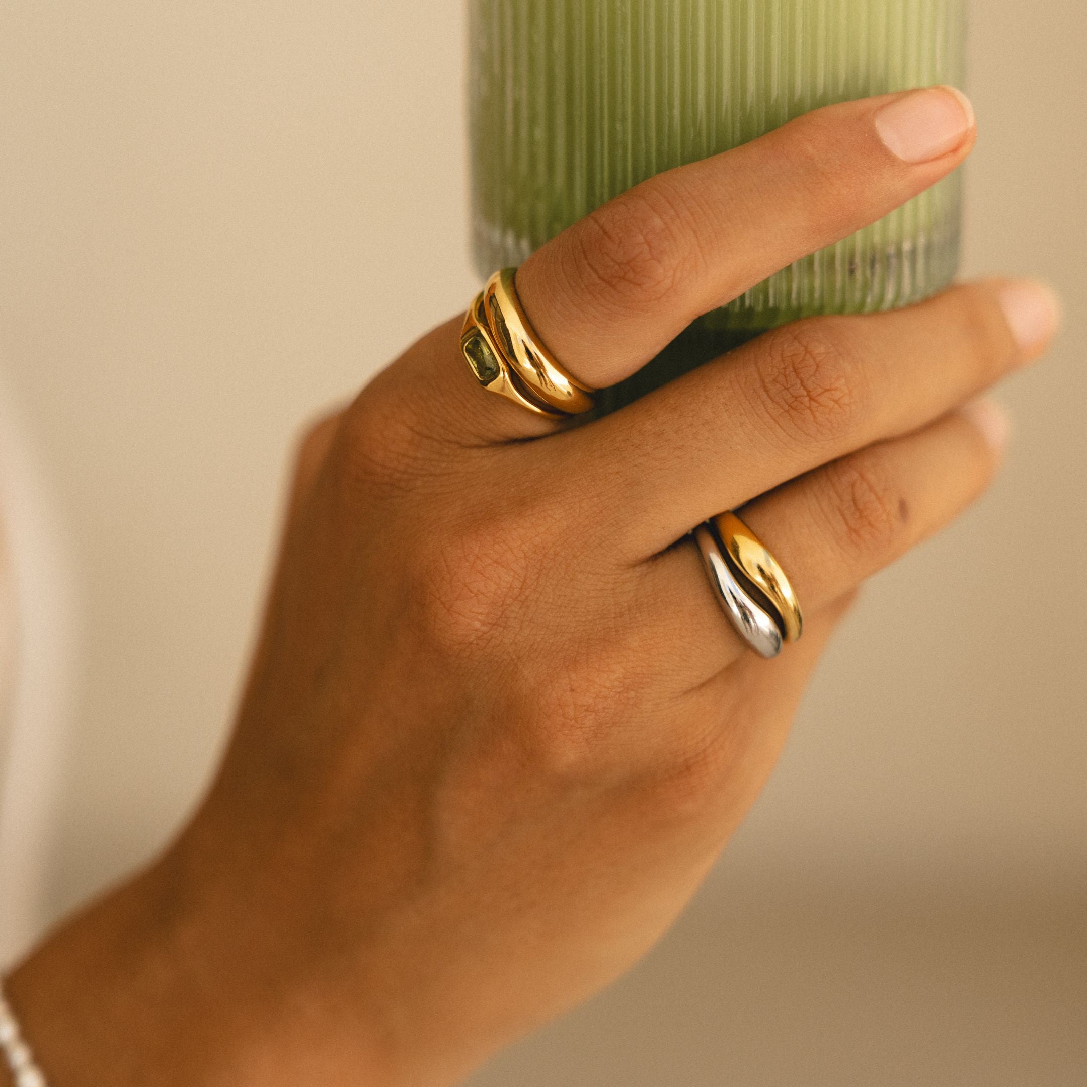 Gold and Silver Stacking Rings