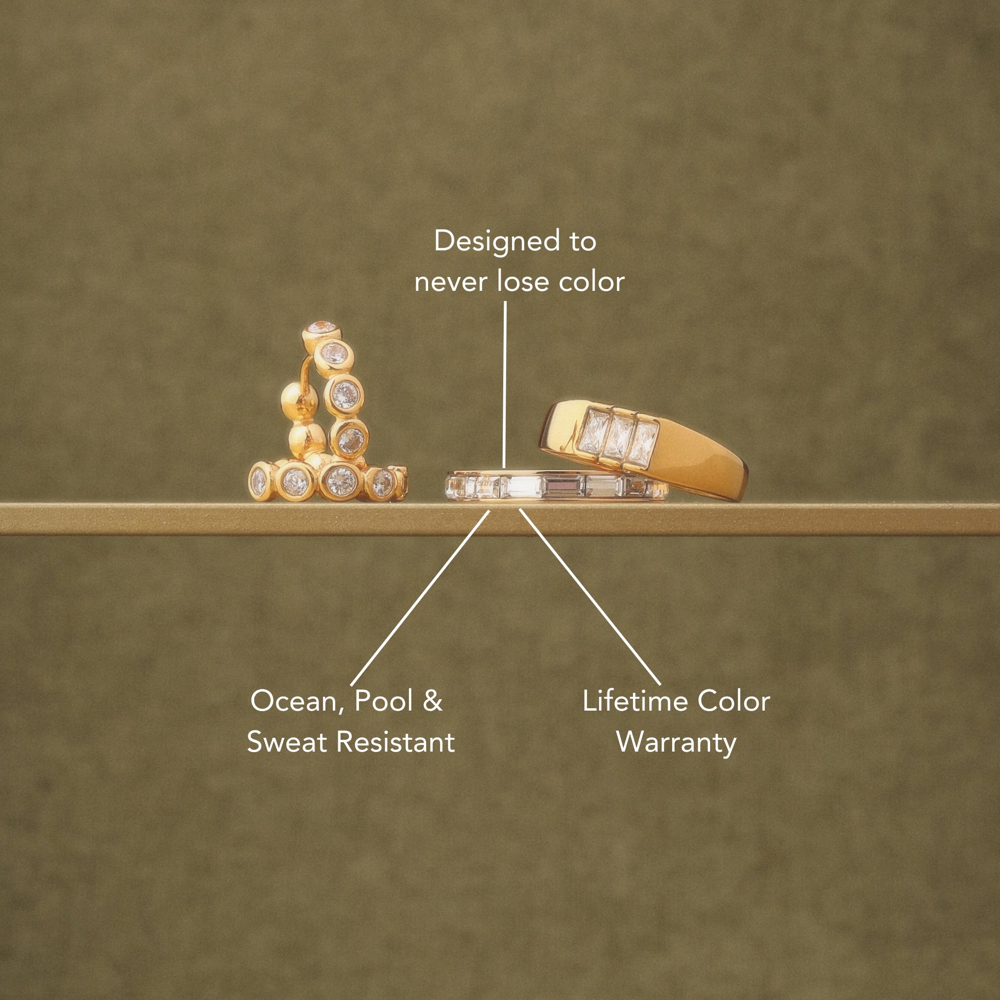 Gold Baguette Stacker