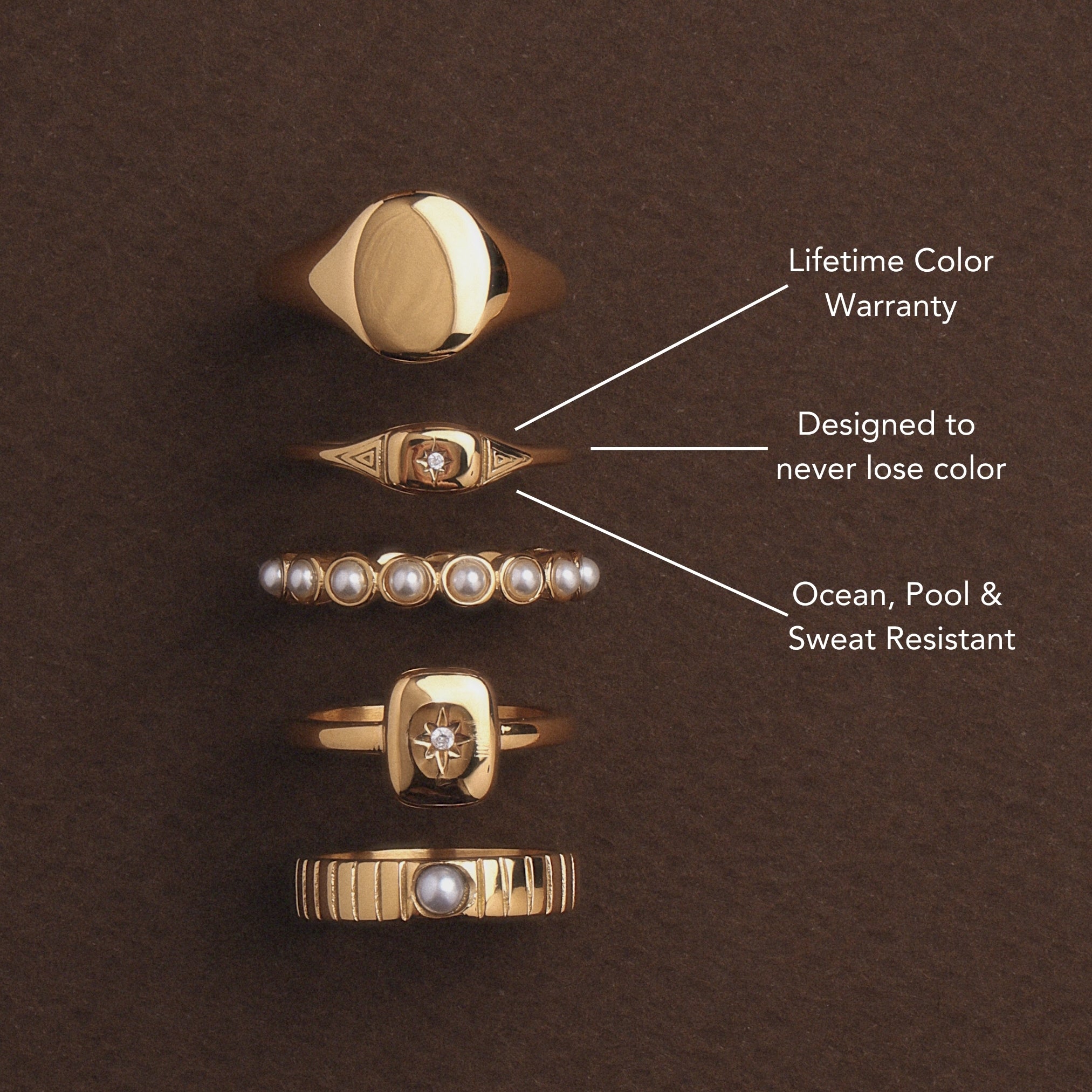 Gold Celestial Signet Ring