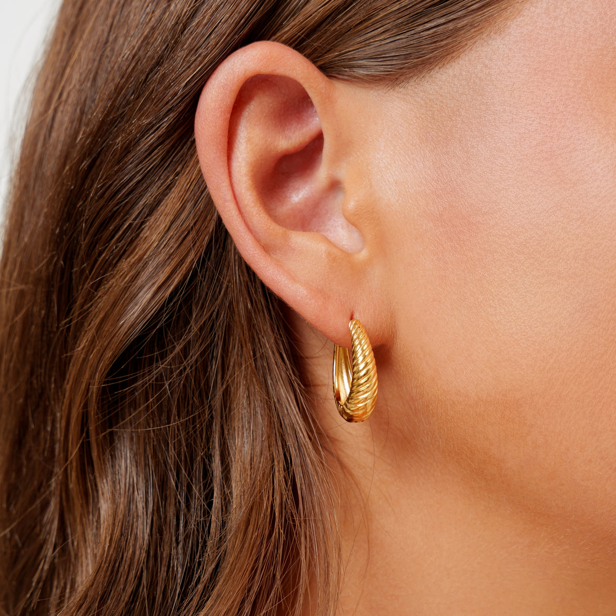 Gold Classy Hoops