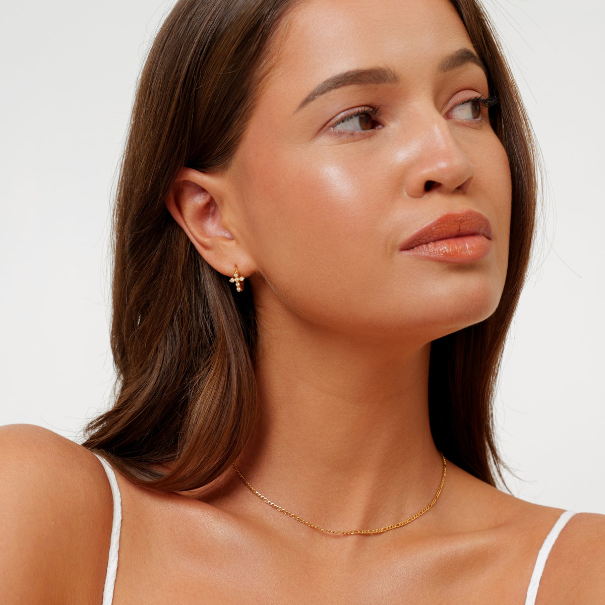 Gold Cross Earrings