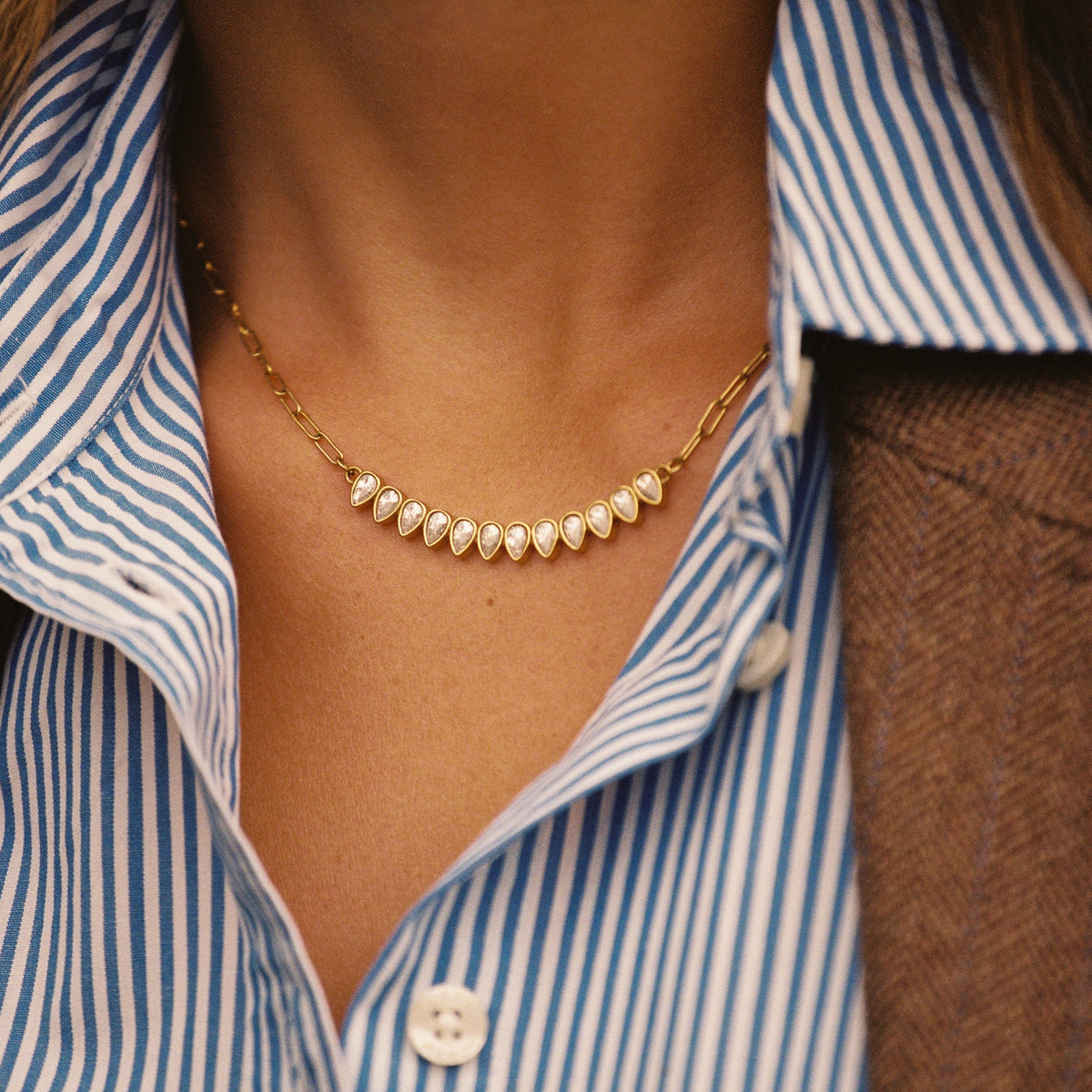 Gold Crystal Chain
