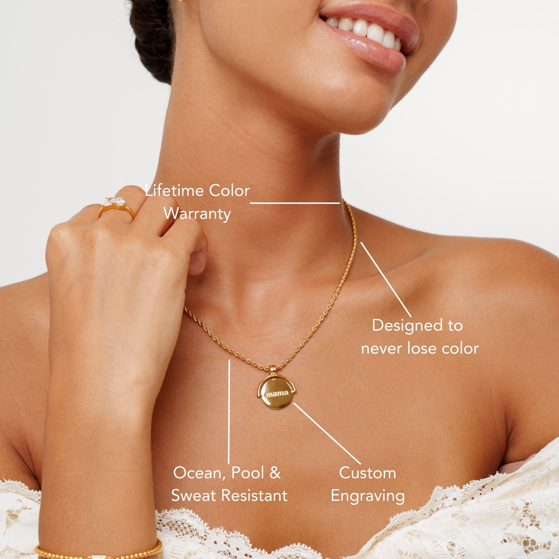 Gold Disc Necklace