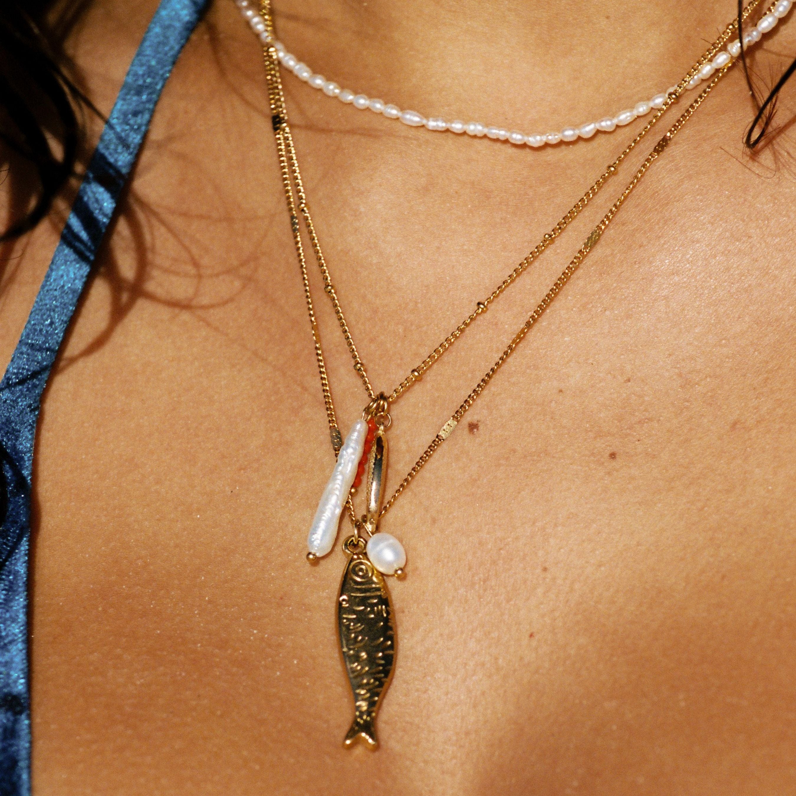 Gold Fish Necklace