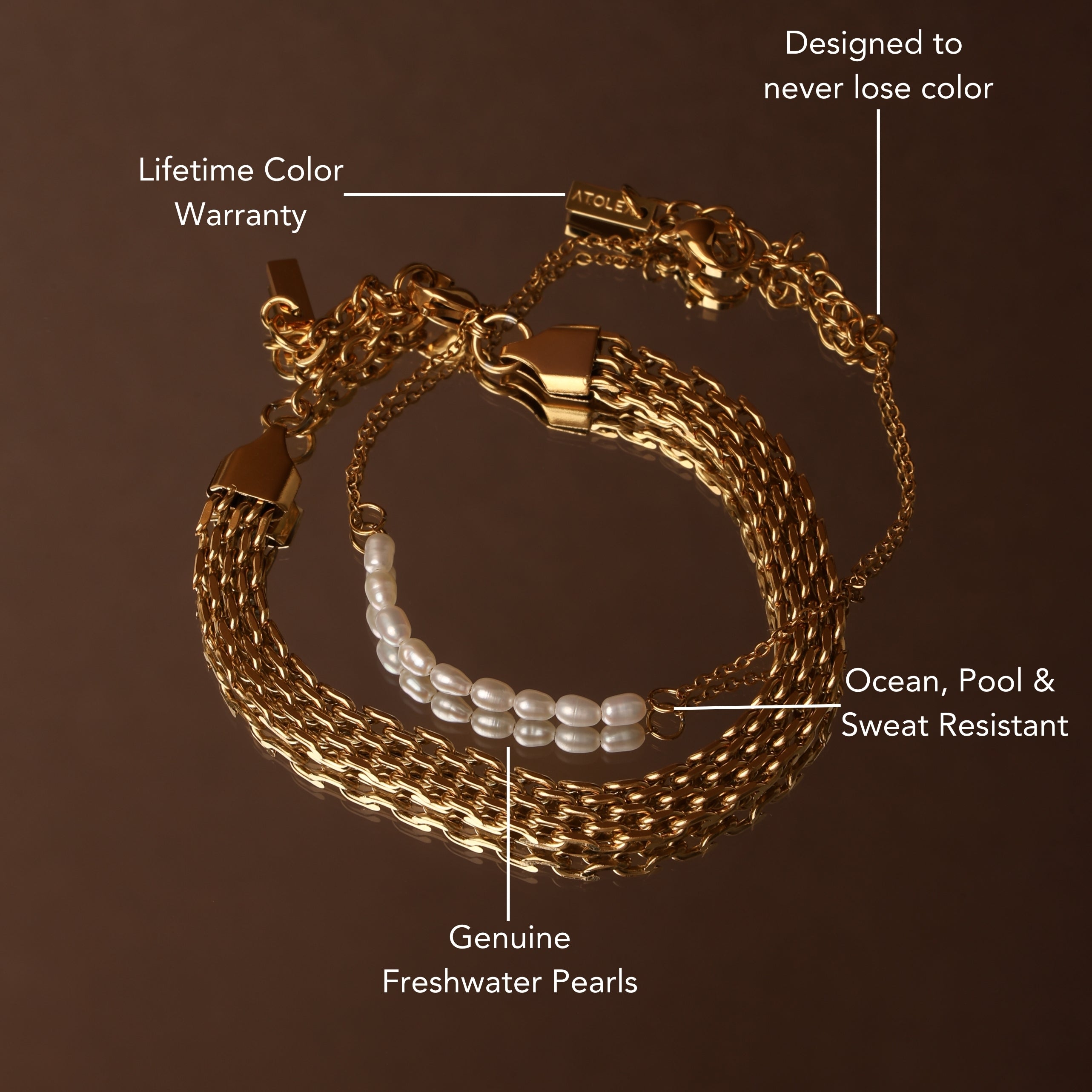 Gold Mini Pearls Bracelet