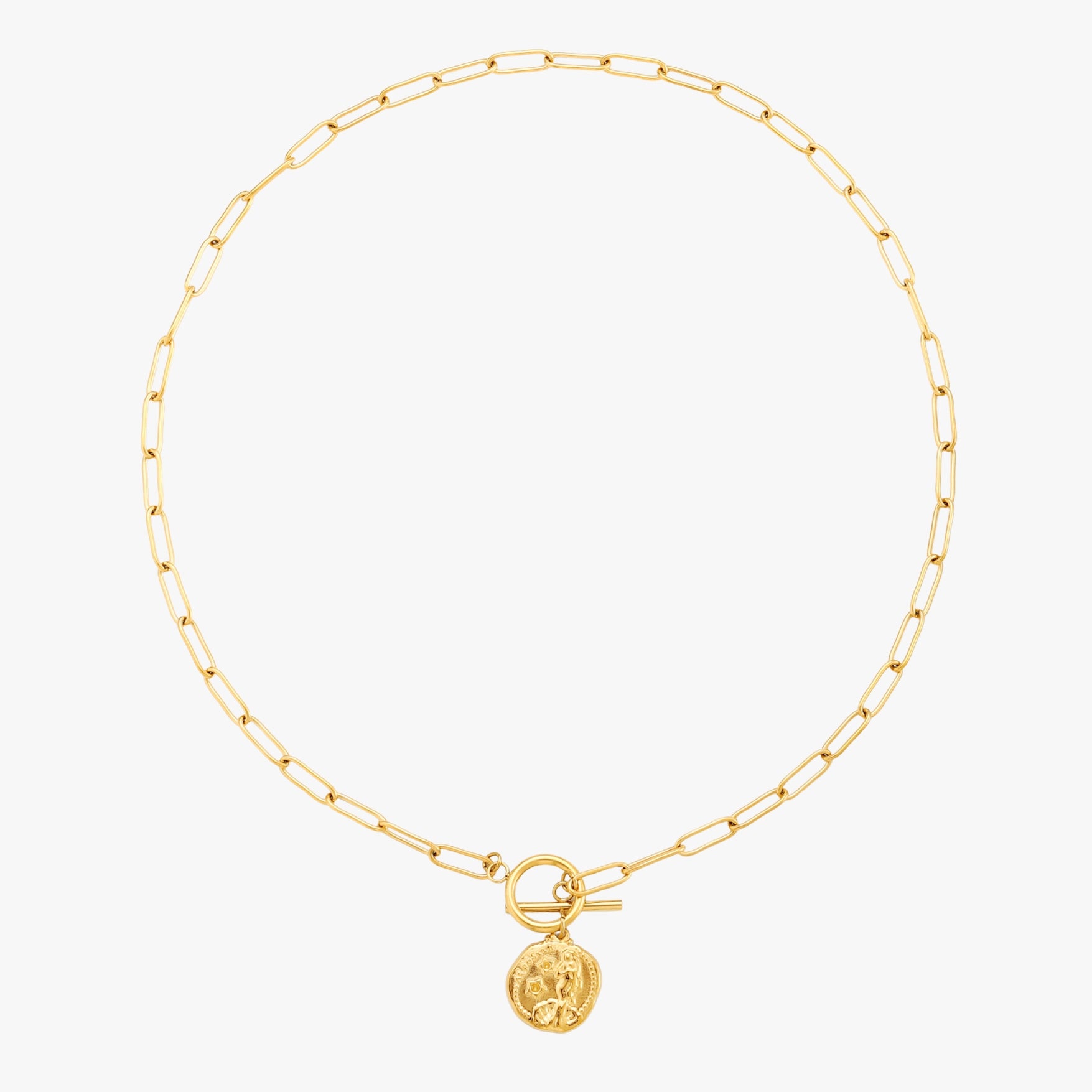Gold Venus Necklace Full Image On White Background