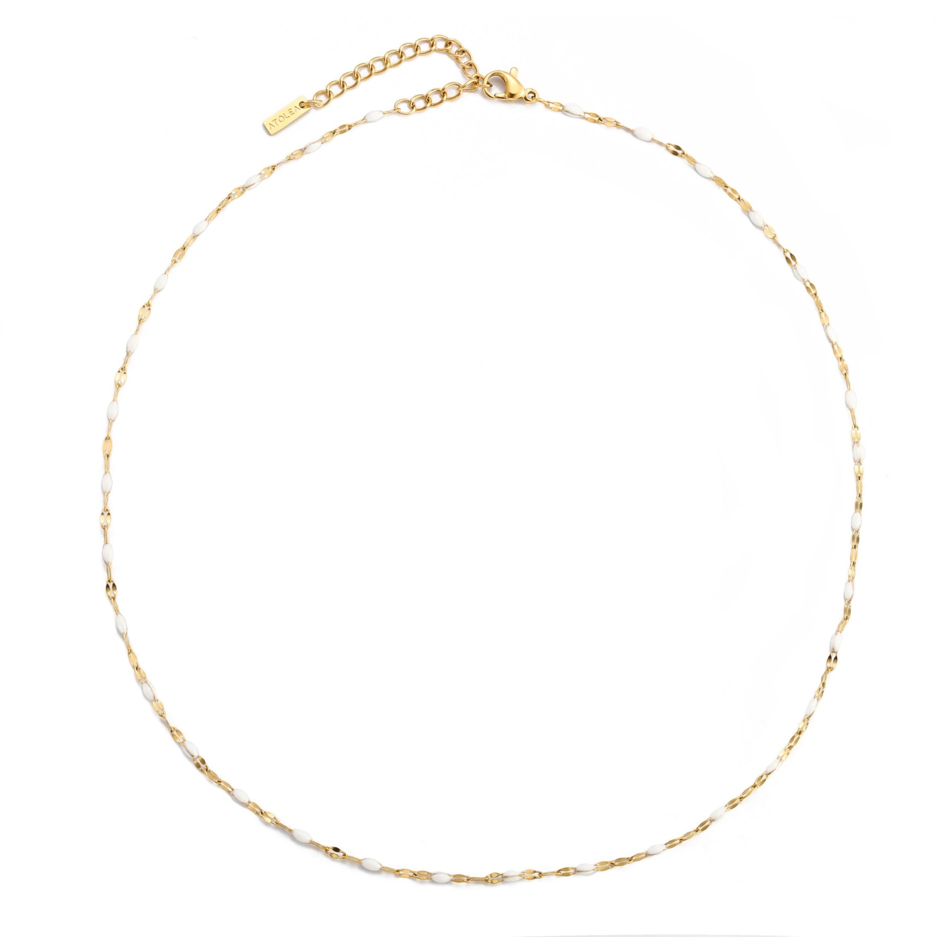 Gold White Necklace