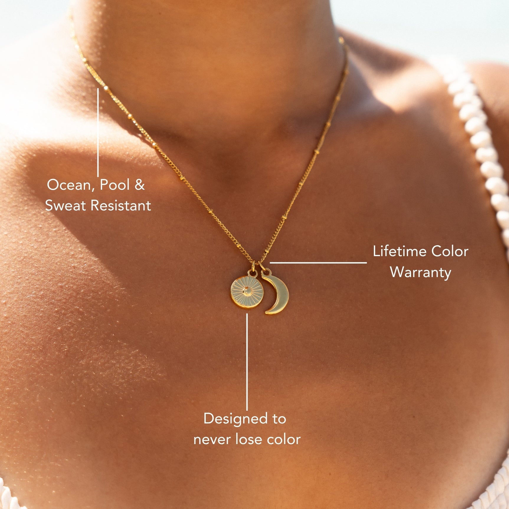 Moon Sun Gold Necklace