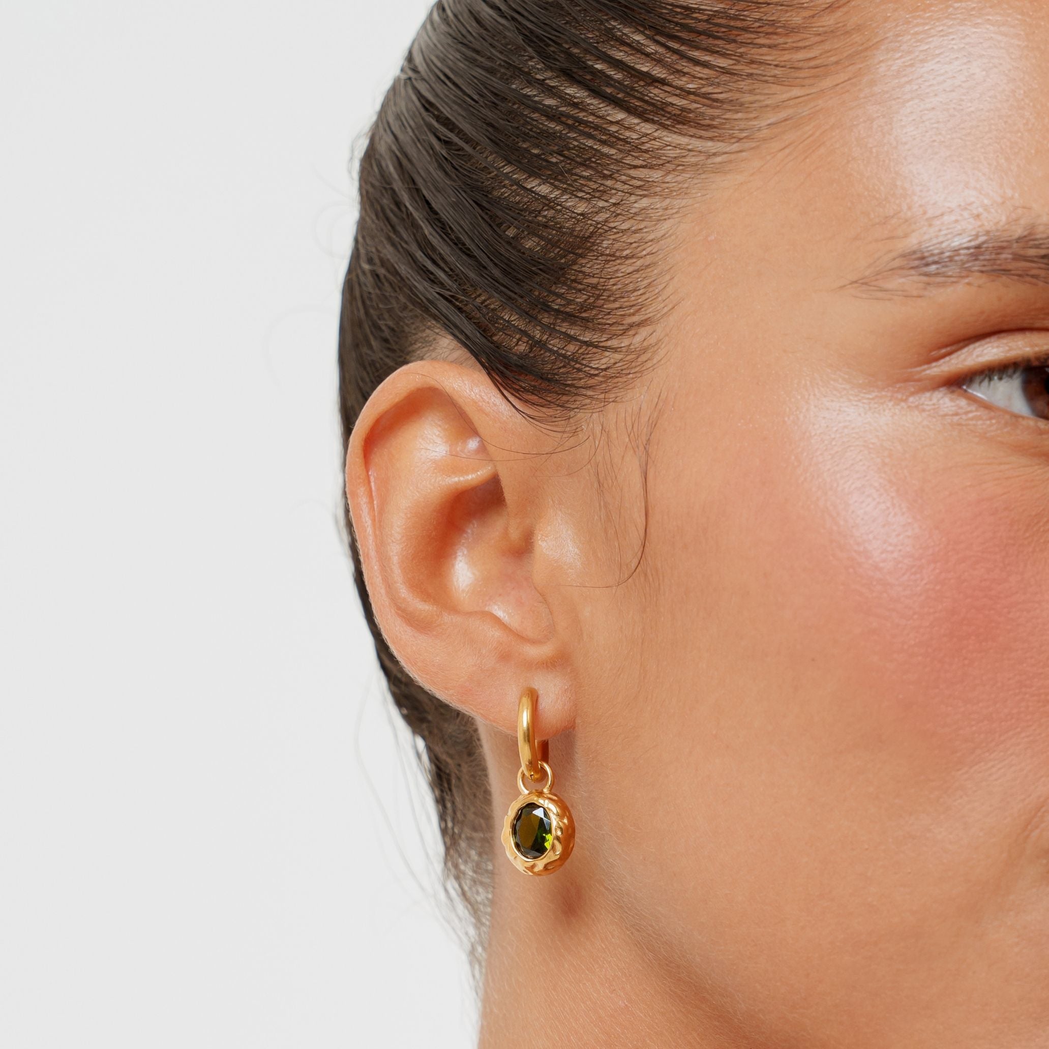 Gold Olive Earrings