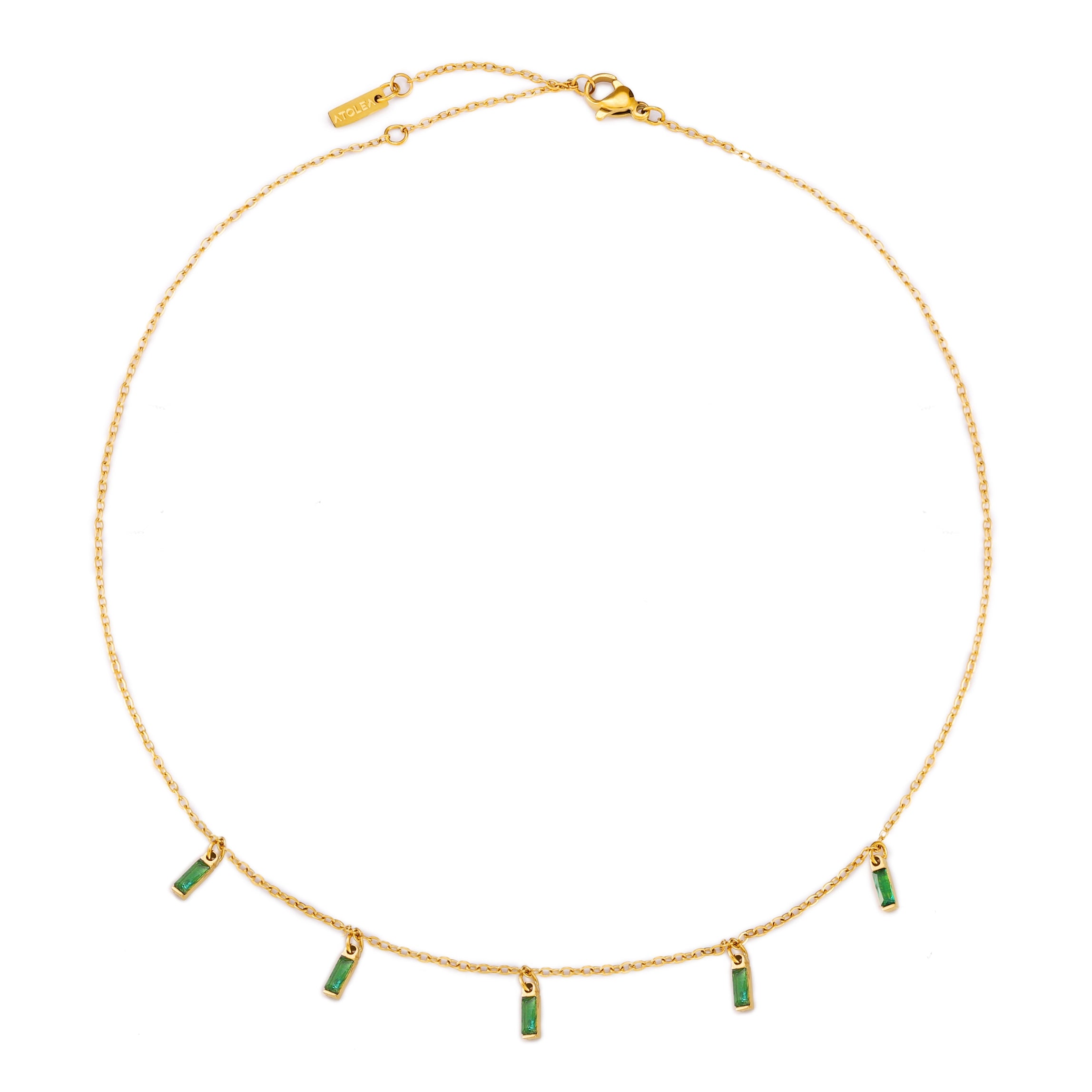 Rain Of Emeralds Choker Full Chain View