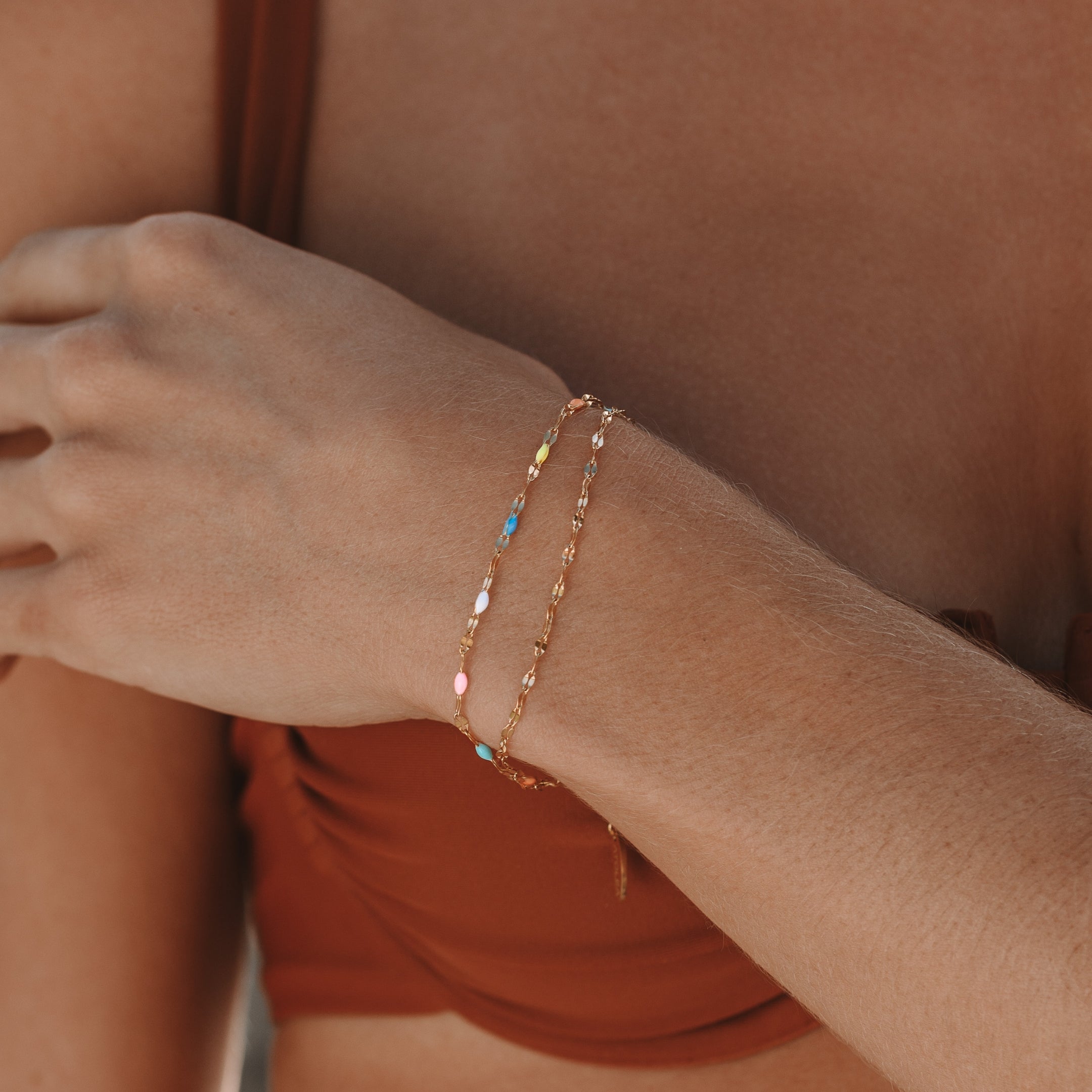 Rainbow Dainty Bracelet Fit