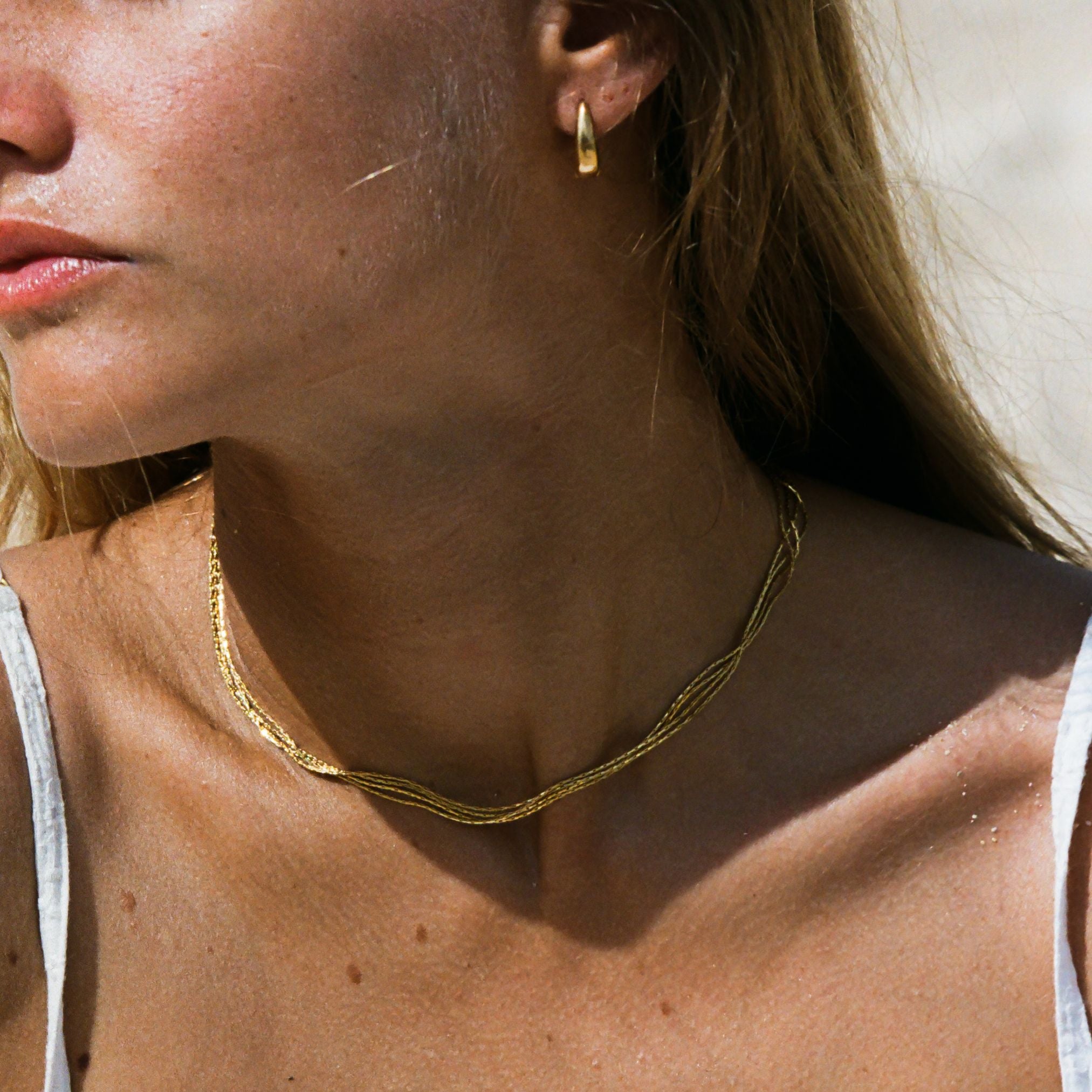 Riviera Layered Choker Side View