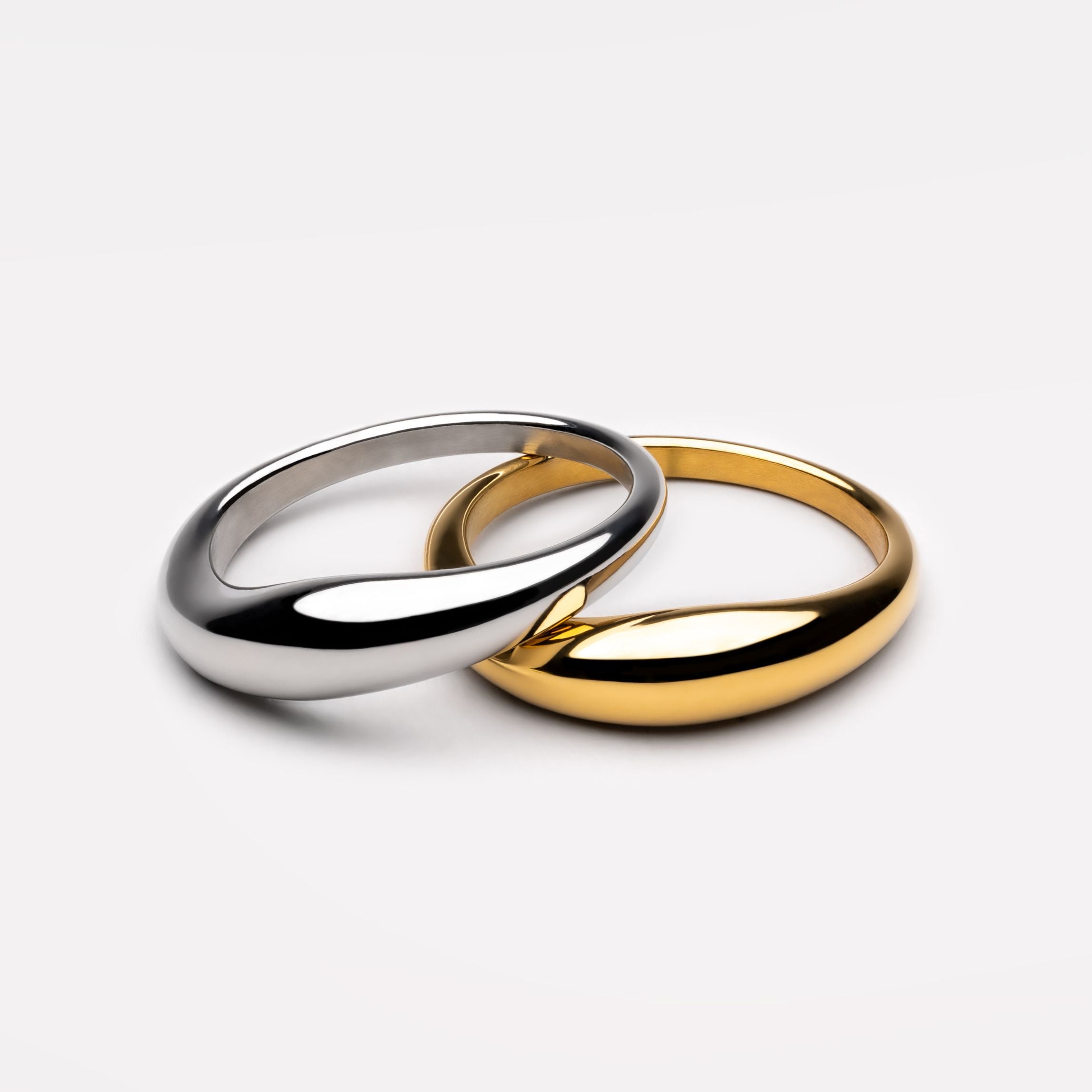 Silver and Gold Stacking Ring