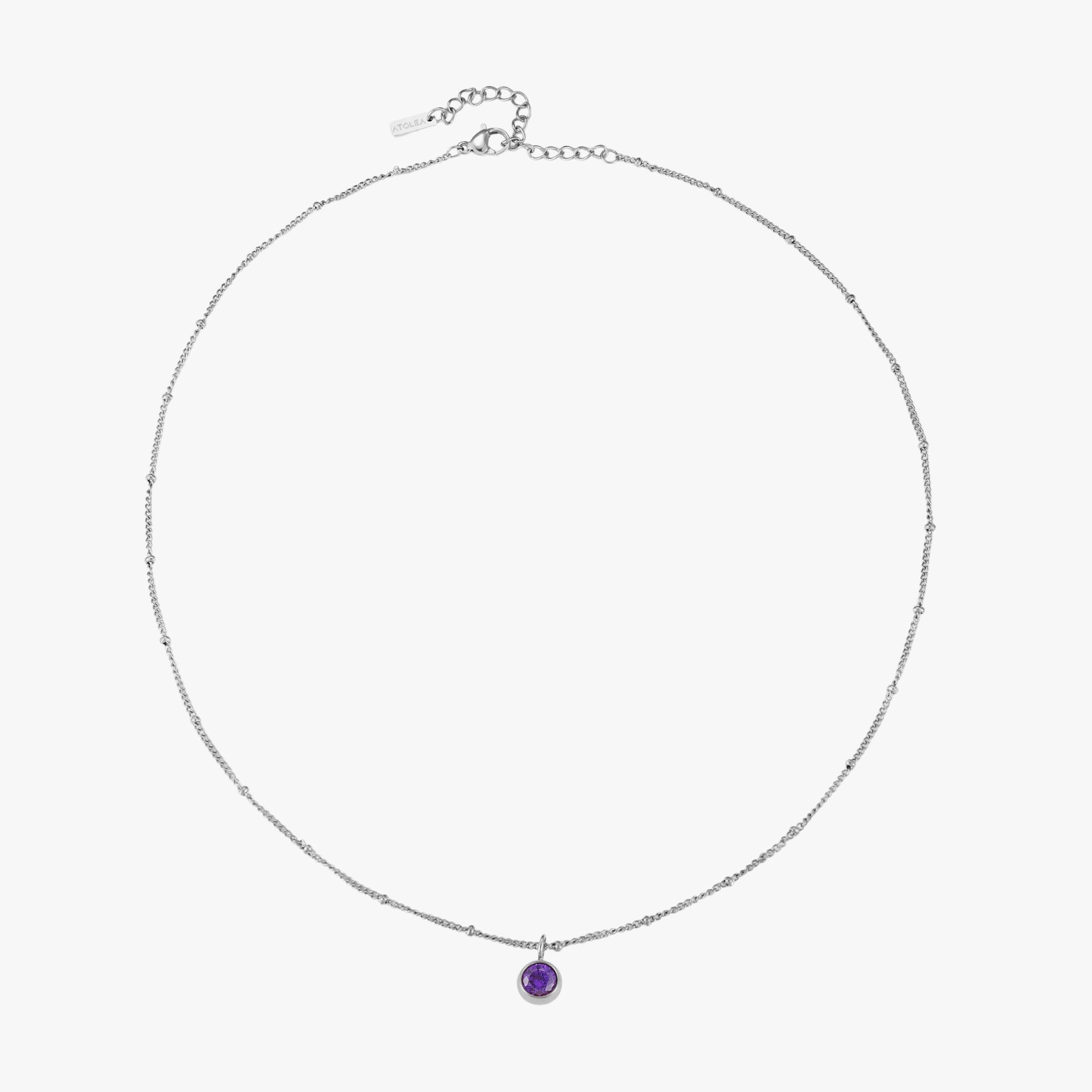 Silver December Birthstone Necklace