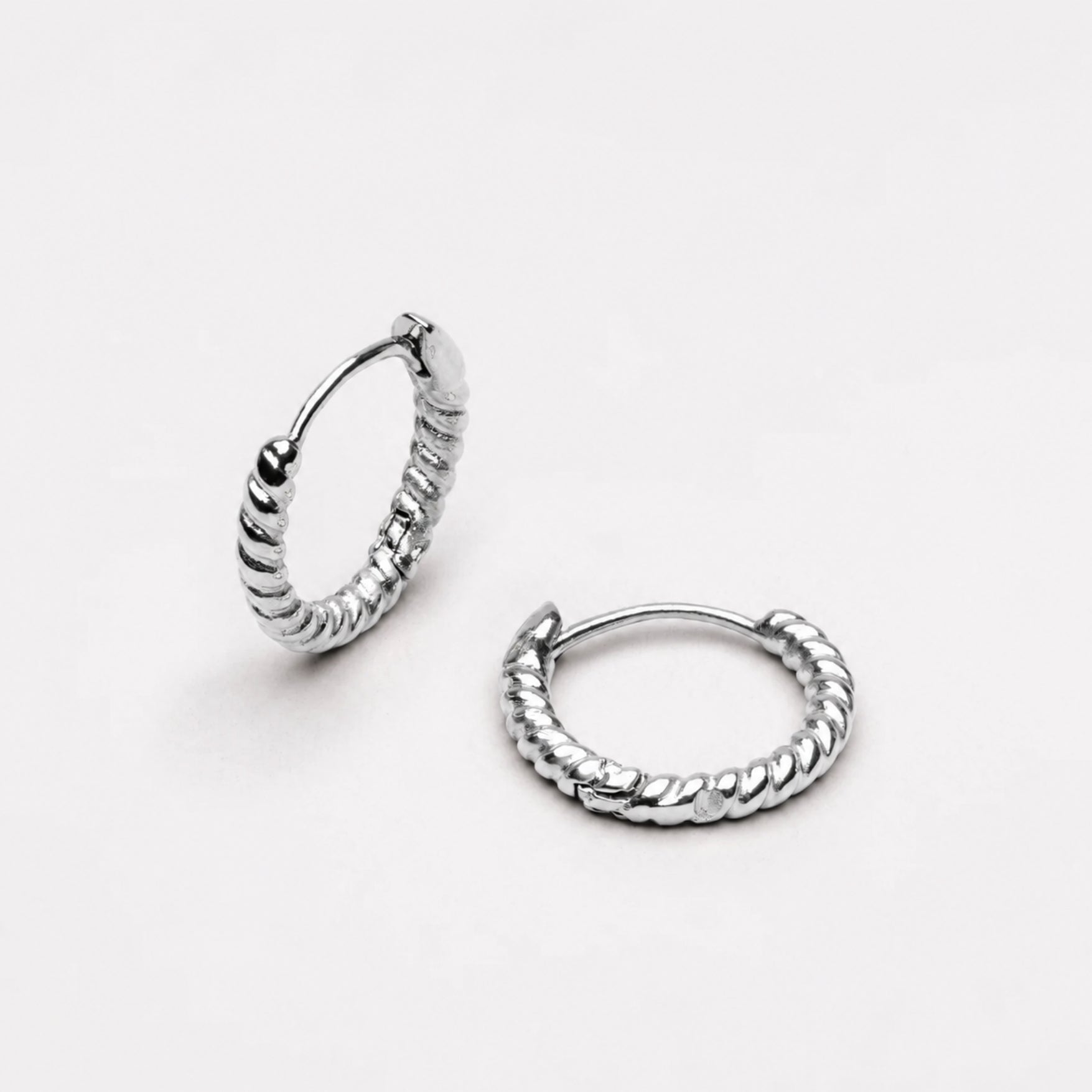 Silver Rope Hoops