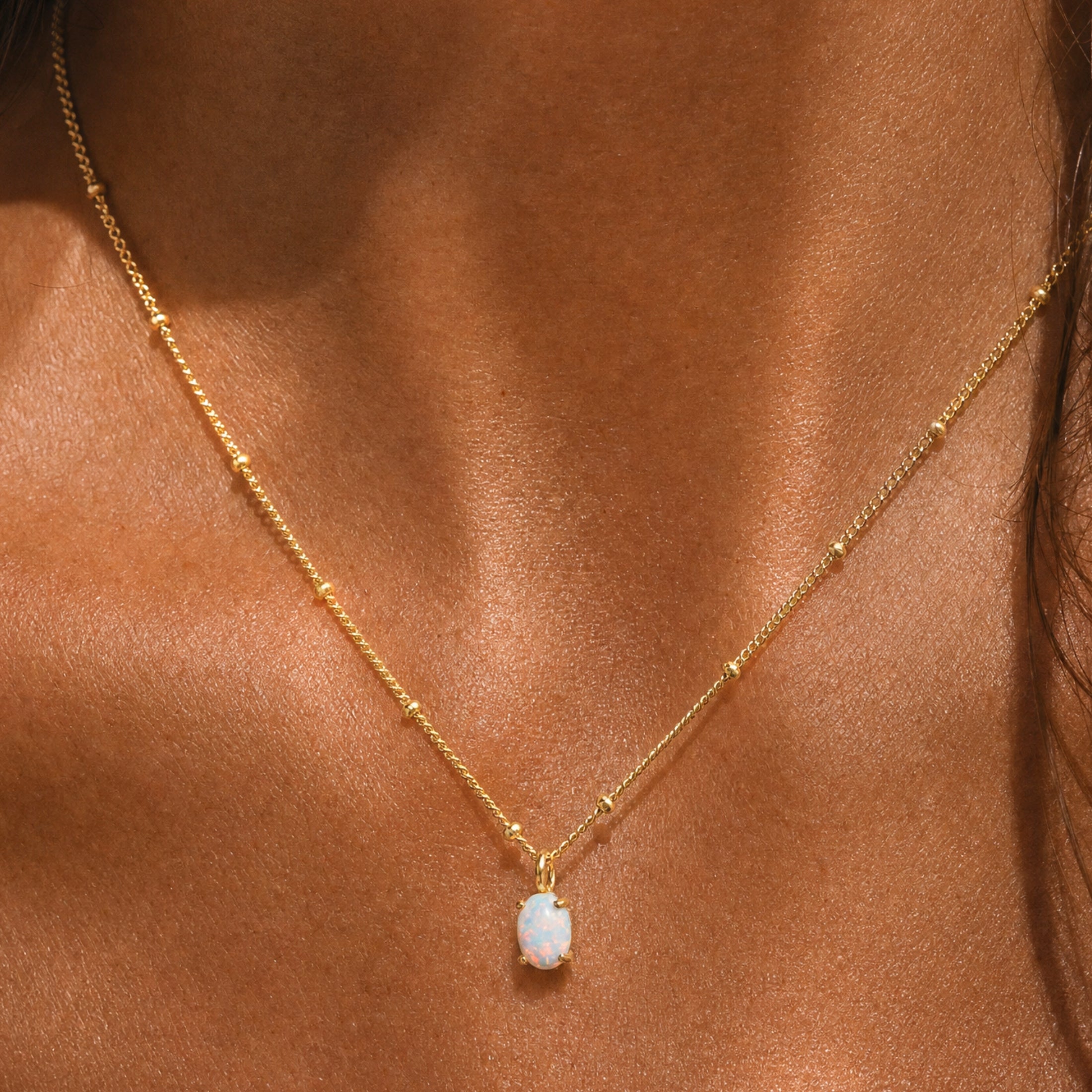 Simple Opal Necklace