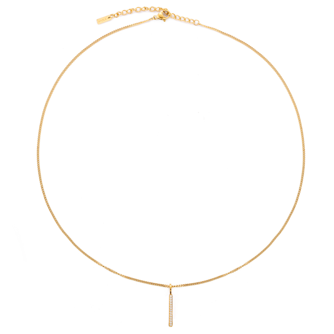 Sparkling Bar Necklace Full Chain