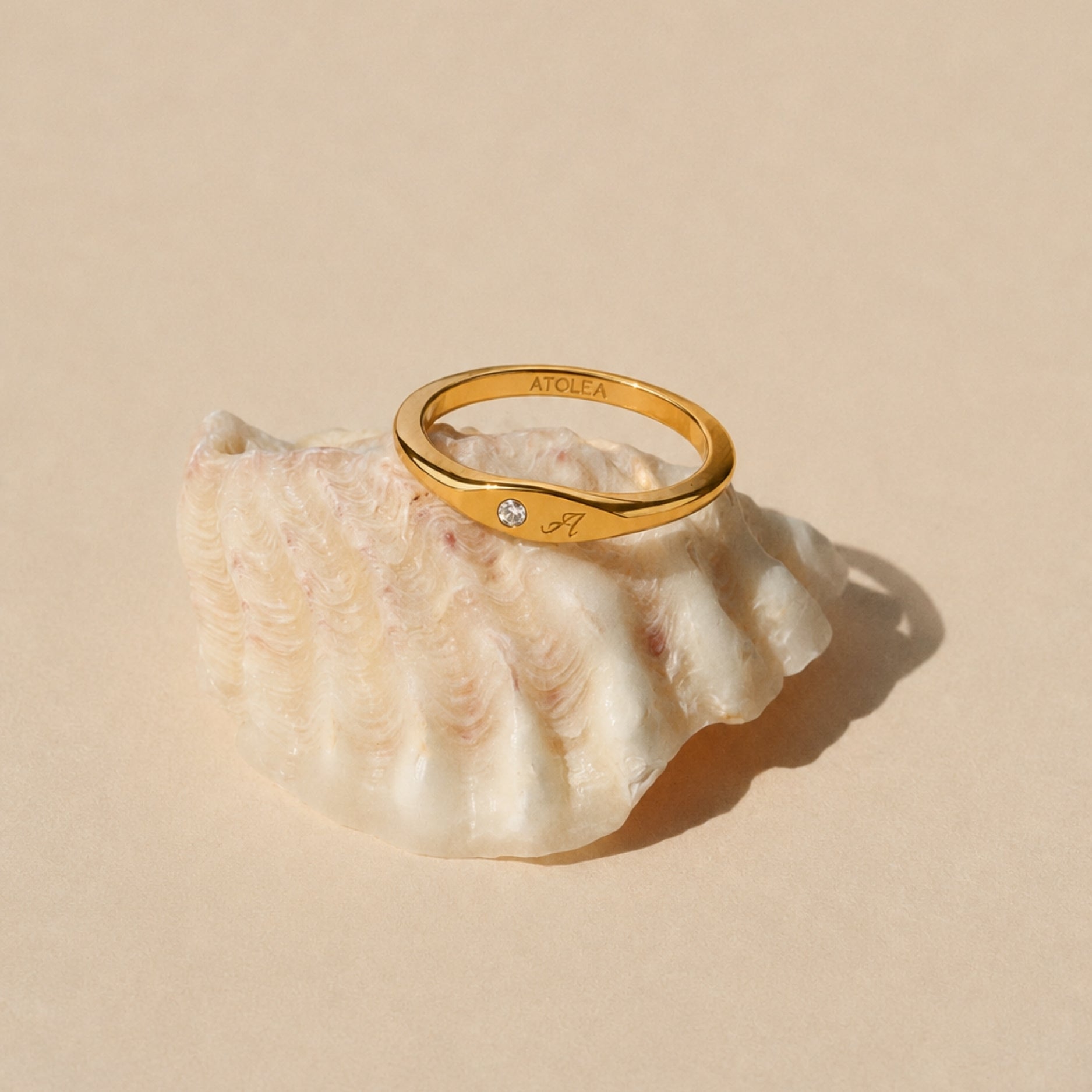 Sparkling Initial Ring
