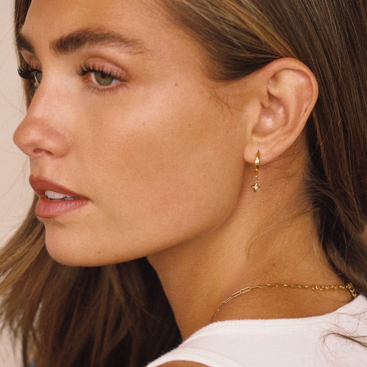 Star Hoop Earrings