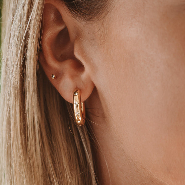 Forever Sticker Earrings' - Gold