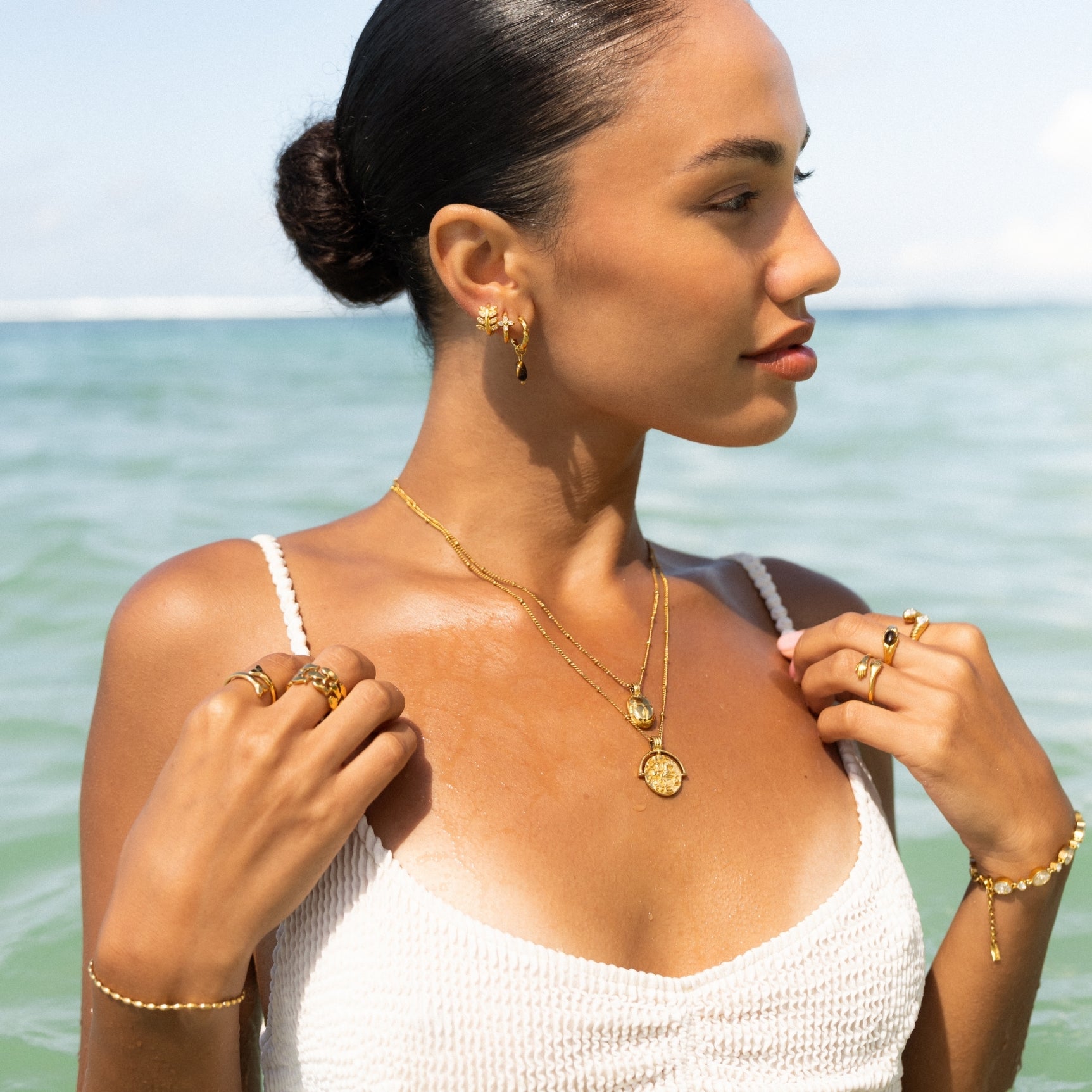 Symbolic Gold Charm Necklace