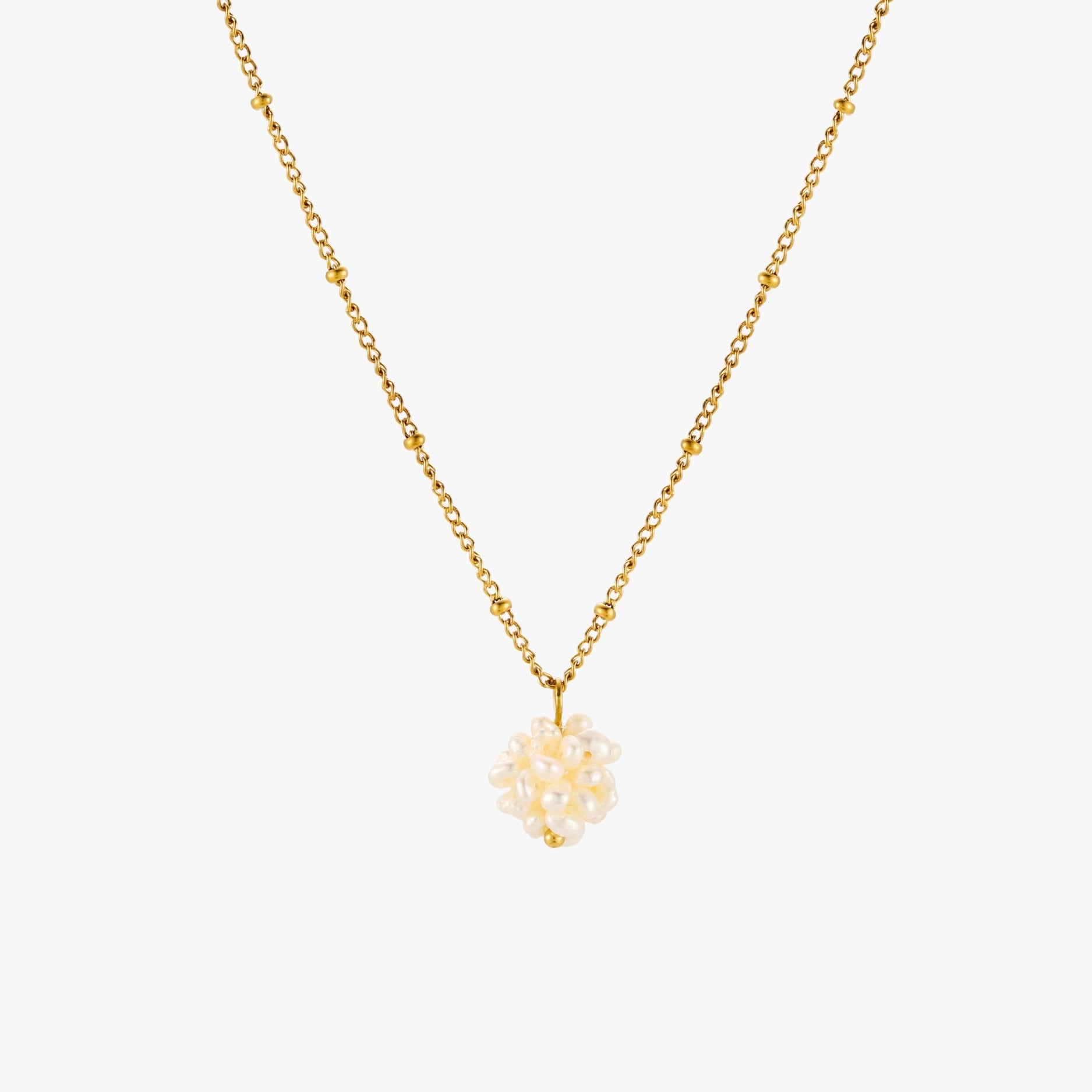 Waterproof Tiny Pearls Necklace