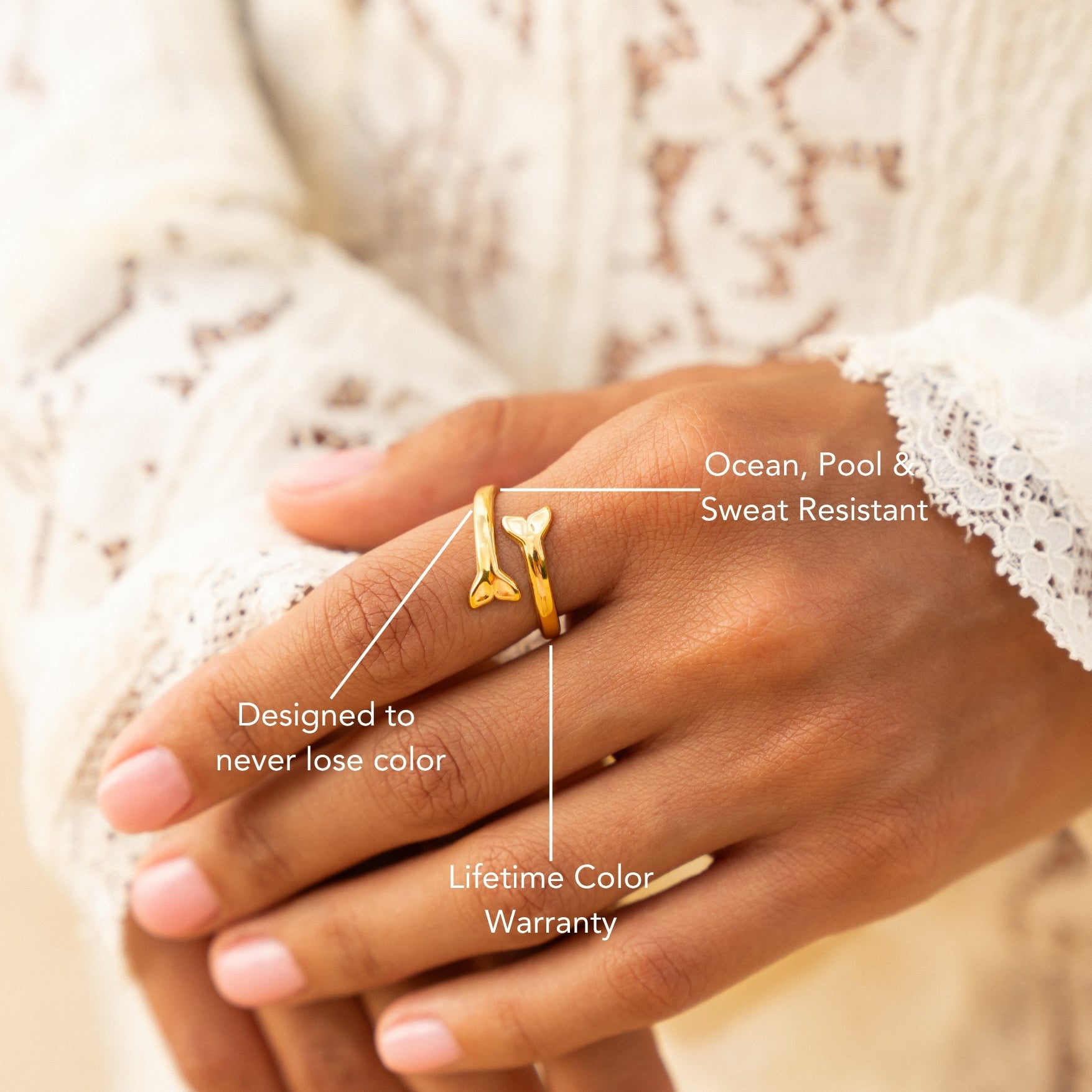 Whale Tail Gold Ring