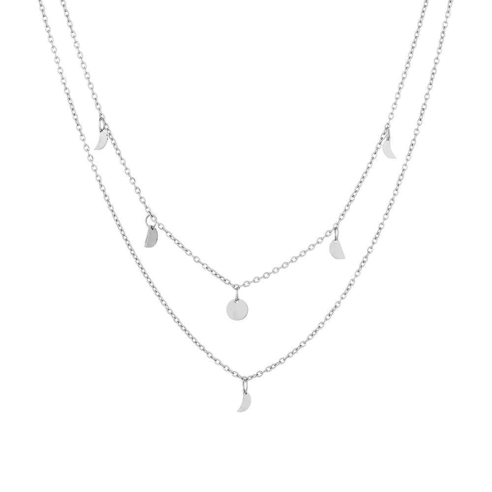 Silver Boho Layered Necklace