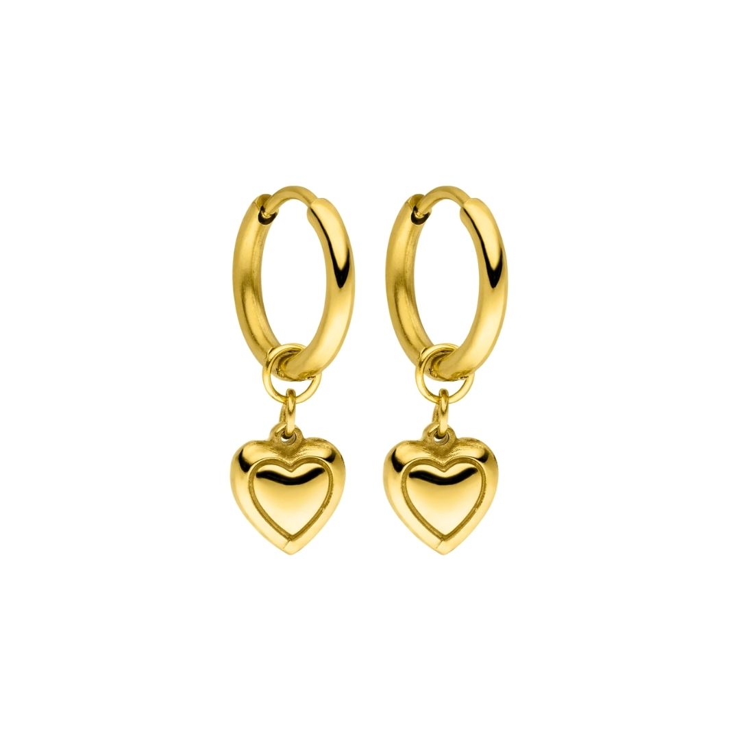 Gold Heart Earrings