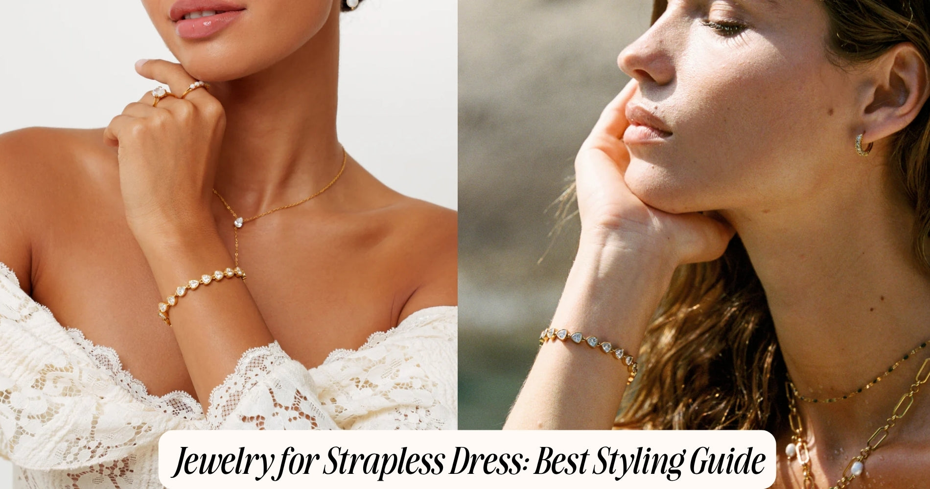 jewelry for strapless dress