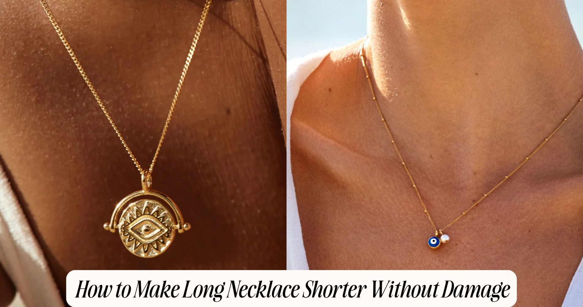 how to make long necklace shorter
