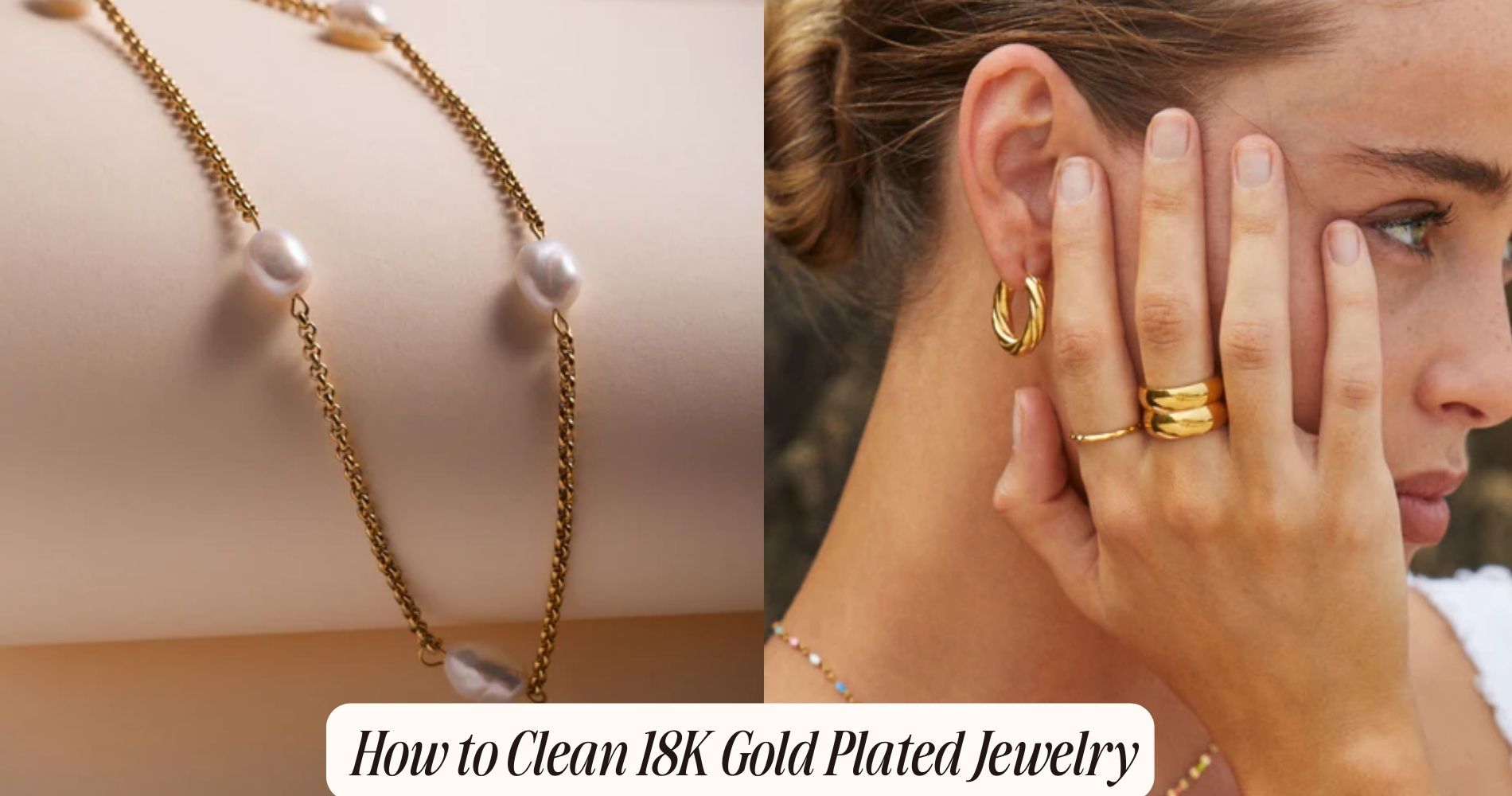 how to clean 18k gold plated jewelry