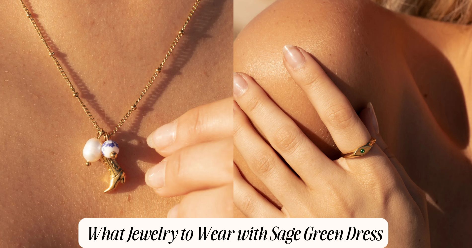 what jewelry to wear with sage green dress​