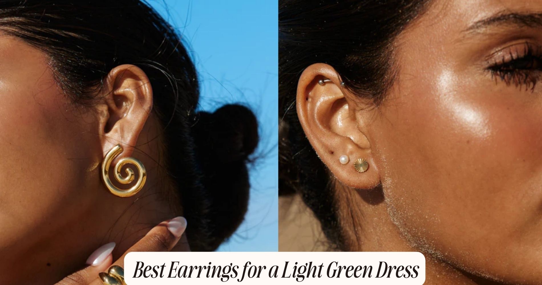 earrings for light green dress