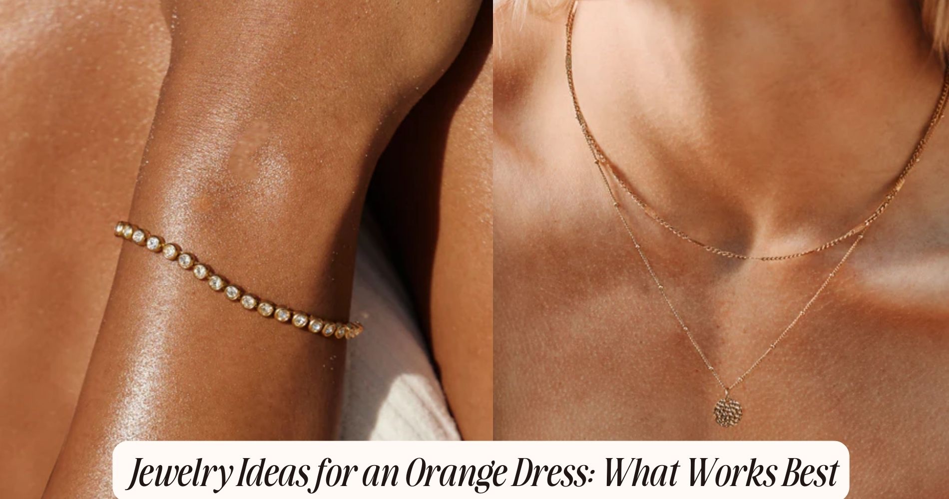 jewelry for orange dress